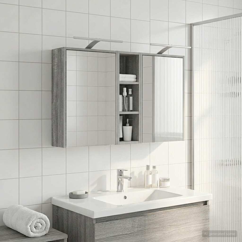 Σετ Ντουλαπιών Μπάνιου 3 pcs 106 x 16 x 62,5 εκ. - Pakobazaar