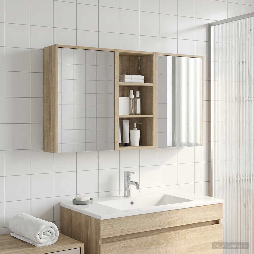 Σετ Ντουλαπιών Μπάνιου 3 pcs 116 x 16 x 62,5 εκ. - Pakobazaar