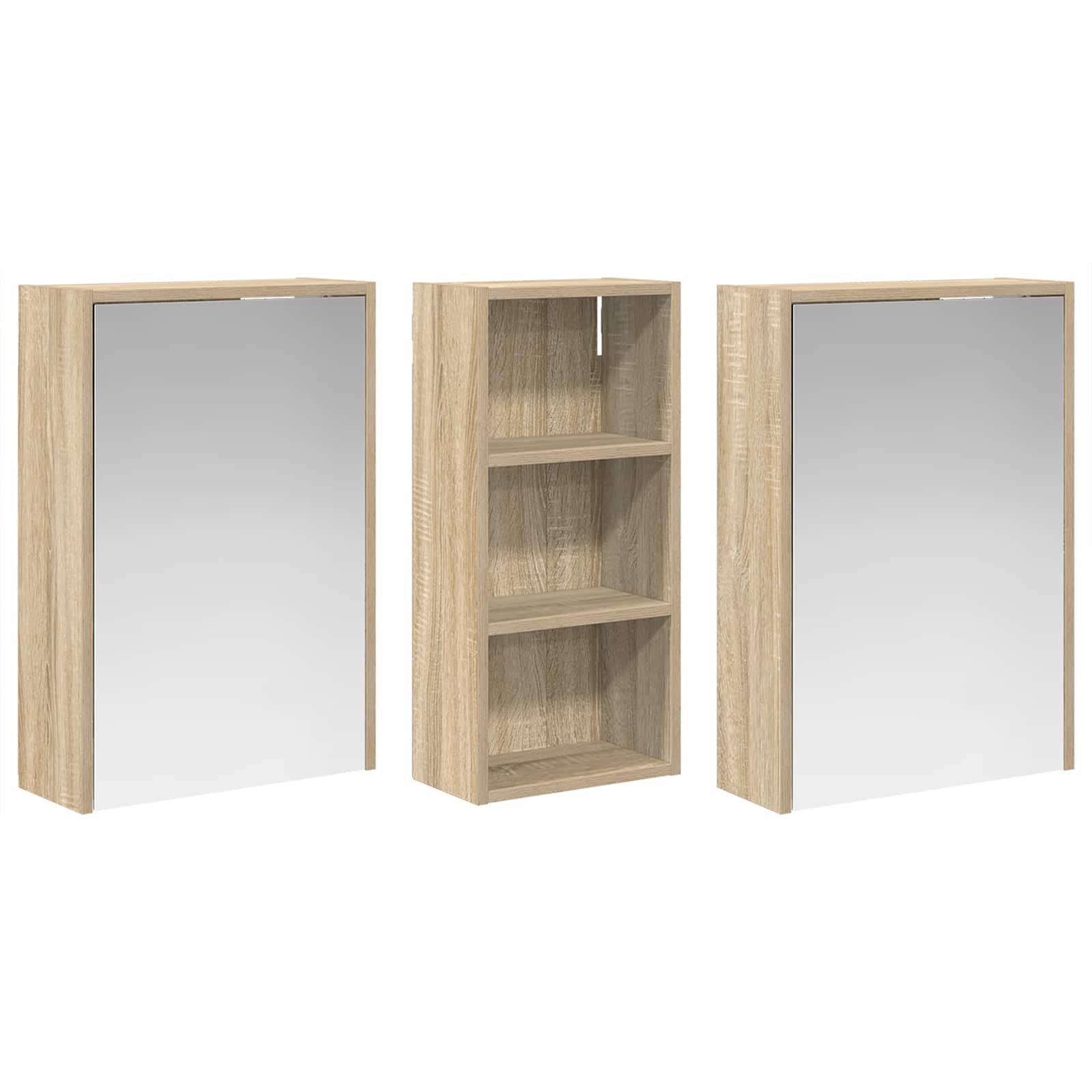 Σετ Ντουλαπιών Μπάνιου 3 pcs 116 x 16 x 62,5 εκ. - Pakobazaar