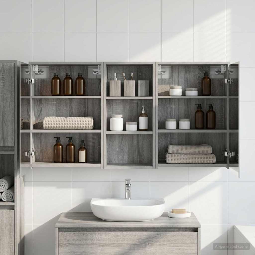 Σετ Ντουλαπιών Μπάνιου 3 pcs 116 x 16 x 62,5 εκ. - Pakobazaar