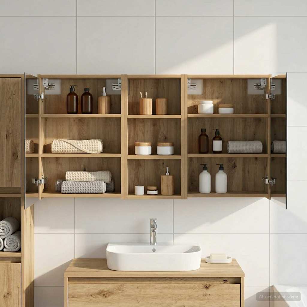 Σετ Ντουλαπιών Μπάνιου 3 pcs 116 x 16 x 62,5 εκ. - Pakobazaar