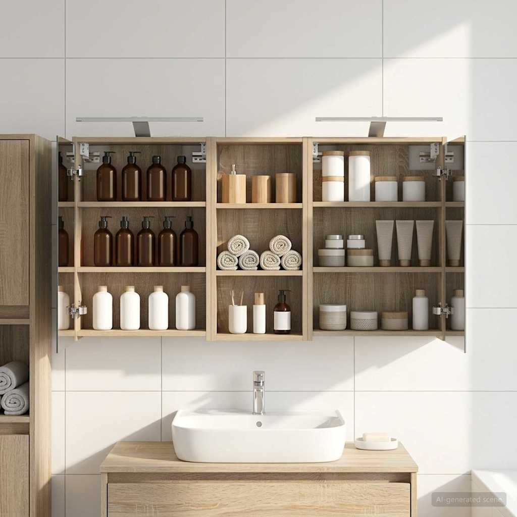 Σετ Ντουλαπιών Μπάνιου 3 pcs 116 x 16 x 62,5 εκ. - Pakobazaar