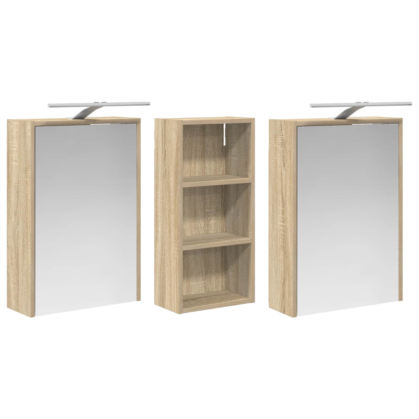 Σετ Ντουλαπιών Μπάνιου 3 pcs 116 x 16 x 62,5 εκ. - Pakobazaar