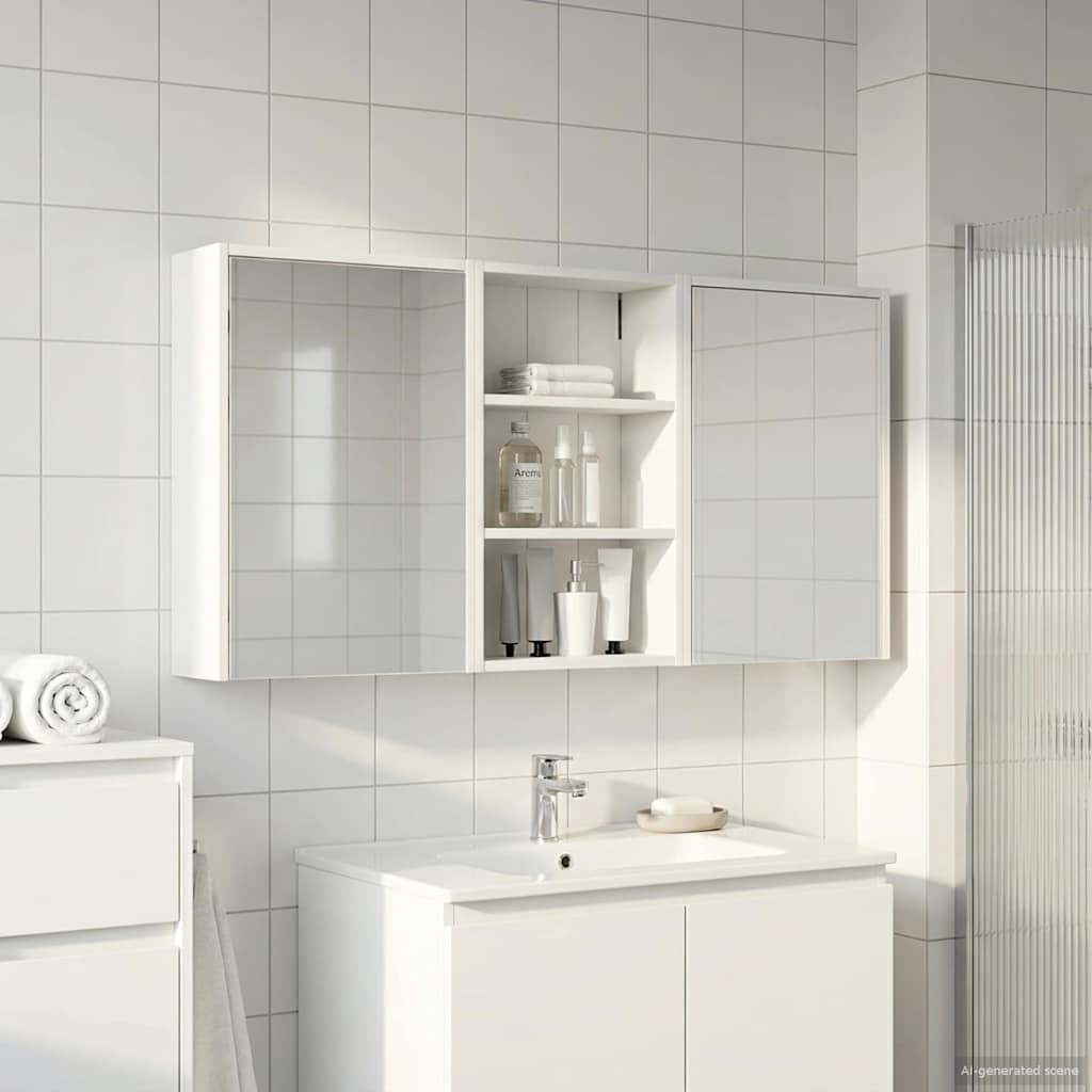 Σετ Ντουλαπιών Μπάνιου με ράφι 3 pcs 126 x 16 x 62.5 εκ. - Pakobazaar