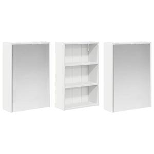 Σετ Ντουλαπιών Μπάνιου με ράφι 3 pcs 126 x 16 x 62.5 εκ. - Pakobazaar