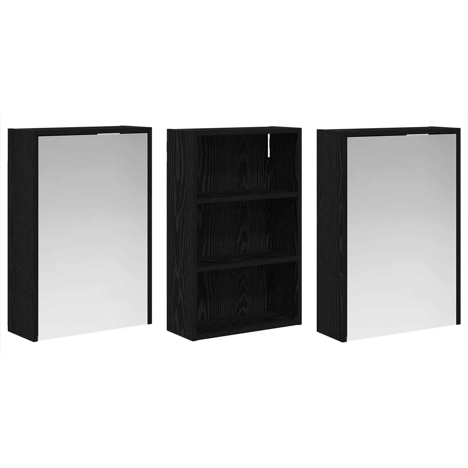 Σετ Ντουλαπιών Μπάνιου με ράφι 3 pcs 126 x 16 x 62.5 εκ. - Pakobazaar