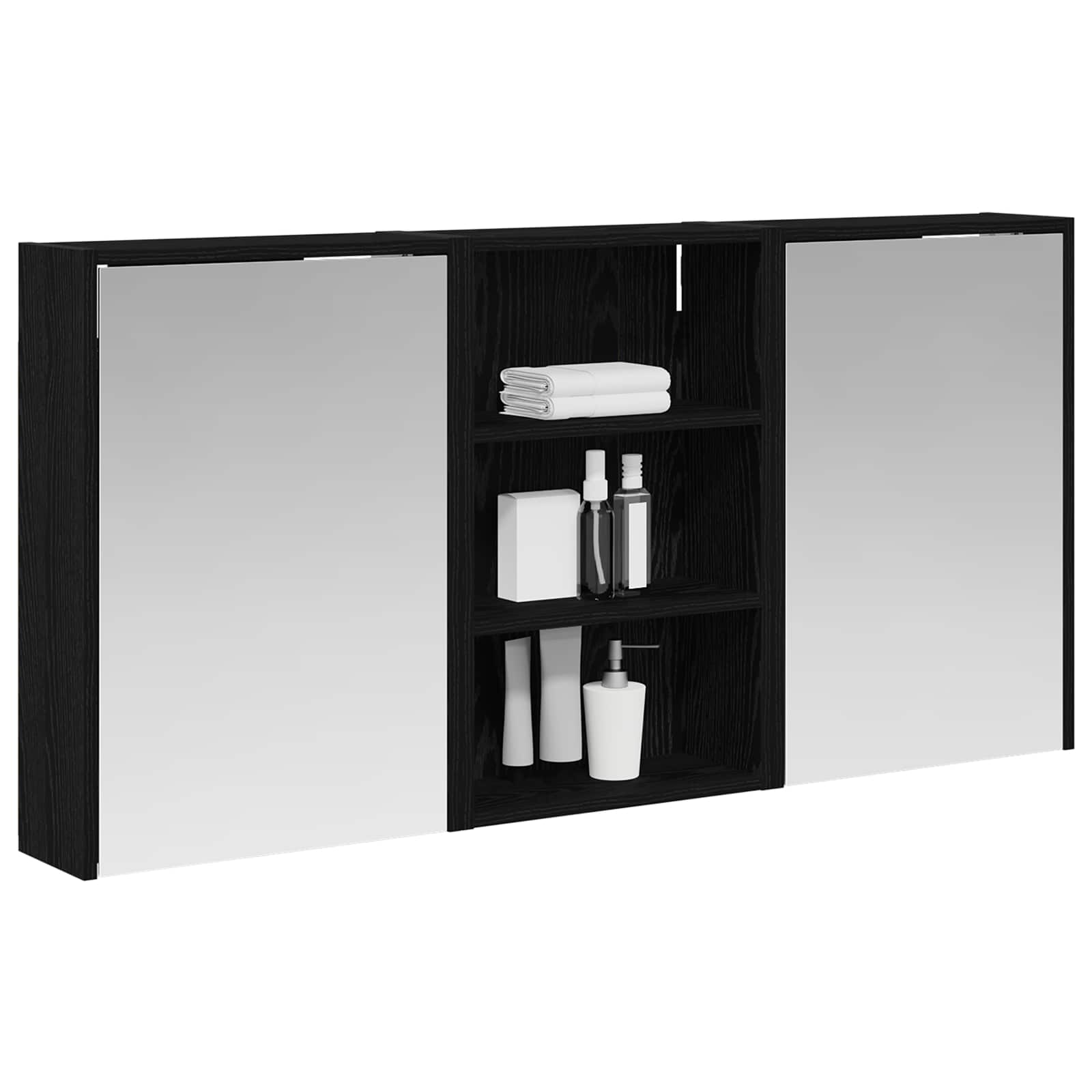 Σετ Ντουλαπιών Μπάνιου με ράφι 3 pcs 126 x 16 x 62.5 εκ. - Pakobazaar