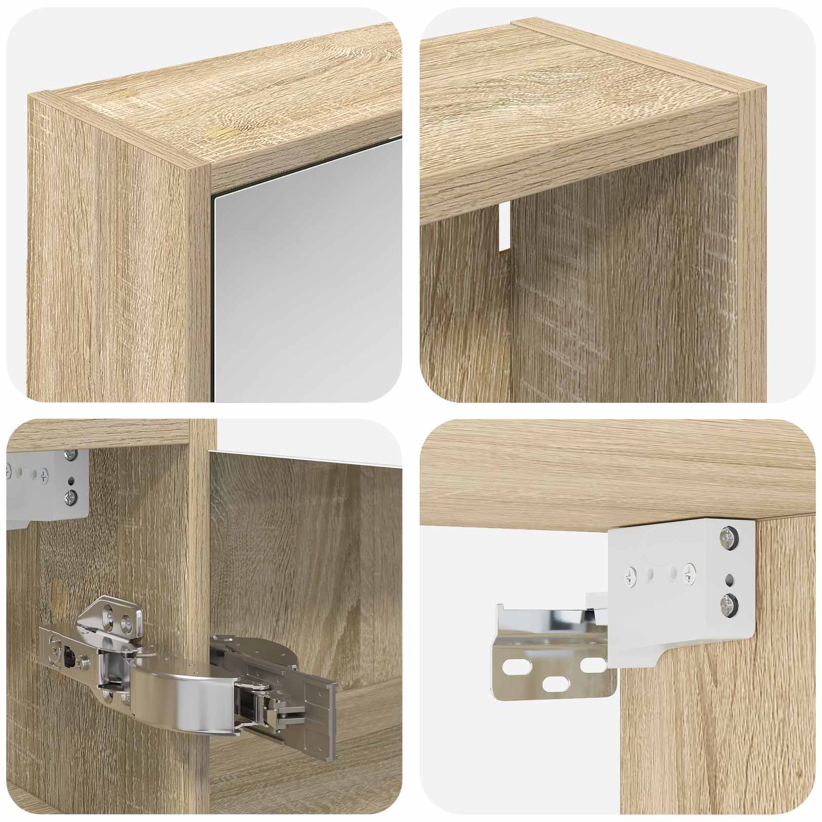 Σετ Ντουλαπιών Μπάνιου με ράφι 3 pcs 126 x 16 x 62.5 εκ. - Pakobazaar