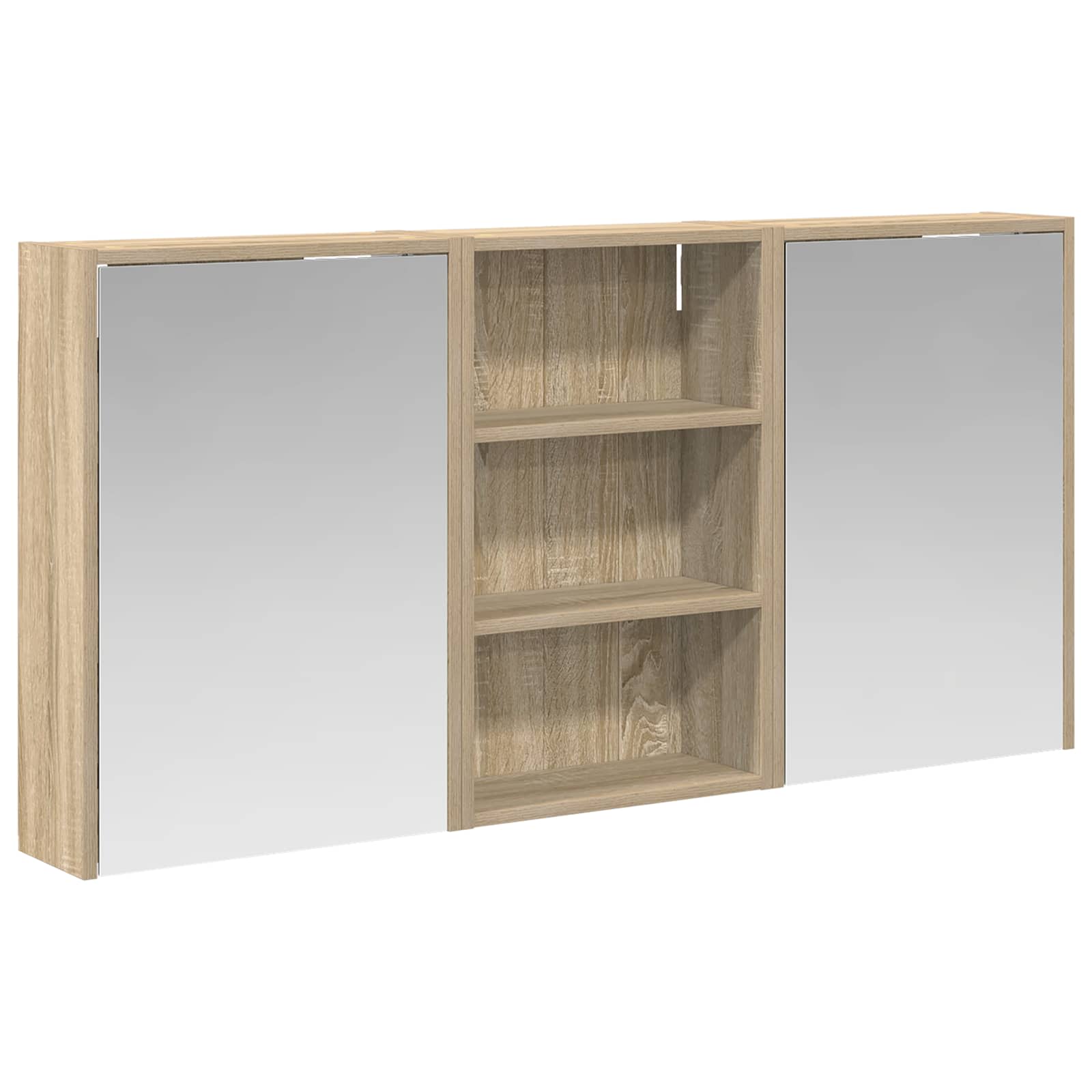 Σετ Ντουλαπιών Μπάνιου με ράφι 3 pcs 126 x 16 x 62.5 εκ. - Pakobazaar