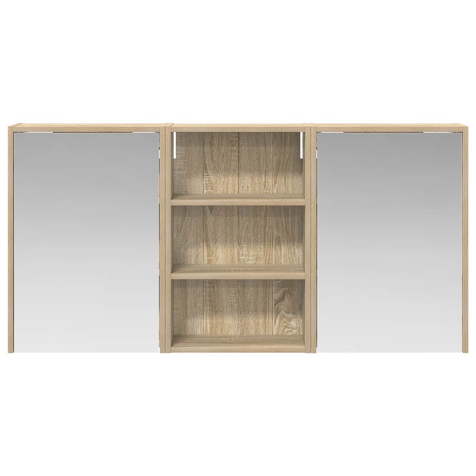 Σετ Ντουλαπιών Μπάνιου με ράφι 3 pcs 126 x 16 x 62.5 εκ. - Pakobazaar