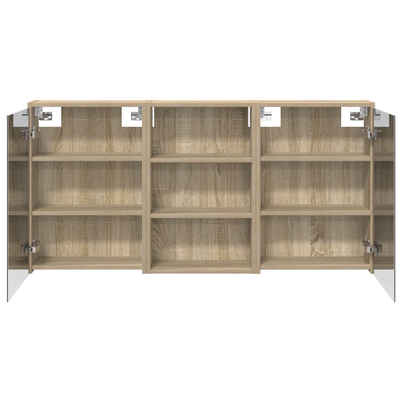 Σετ Ντουλαπιών Μπάνιου με ράφι 3 pcs 126 x 16 x 62.5 εκ. - Pakobazaar