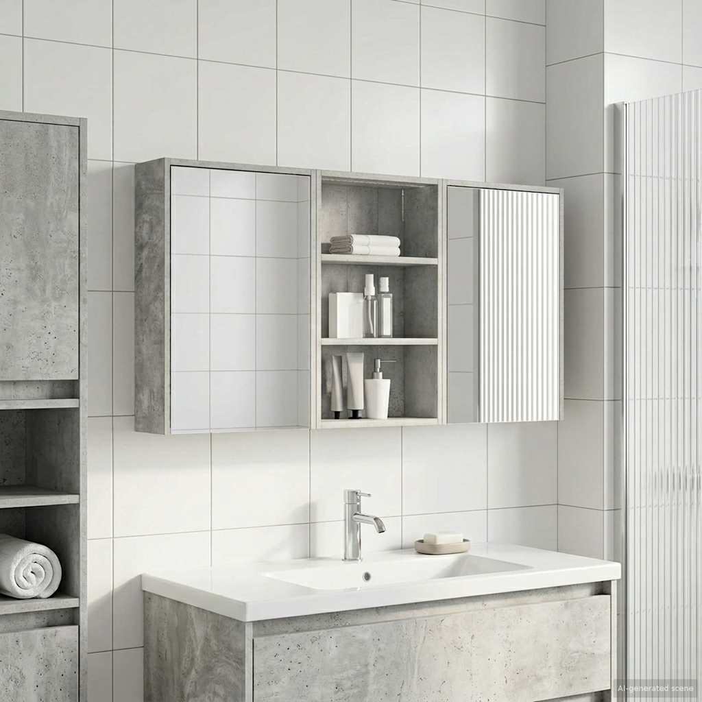 Σετ Ντουλαπιών Μπάνιου με ράφι 3 pcs 126 x 16 x 62.5 εκ. - Pakobazaar
