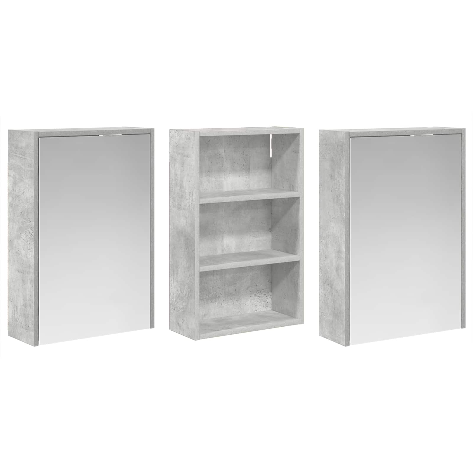 Σετ Ντουλαπιών Μπάνιου με ράφι 3 pcs 126 x 16 x 62.5 εκ. - Pakobazaar