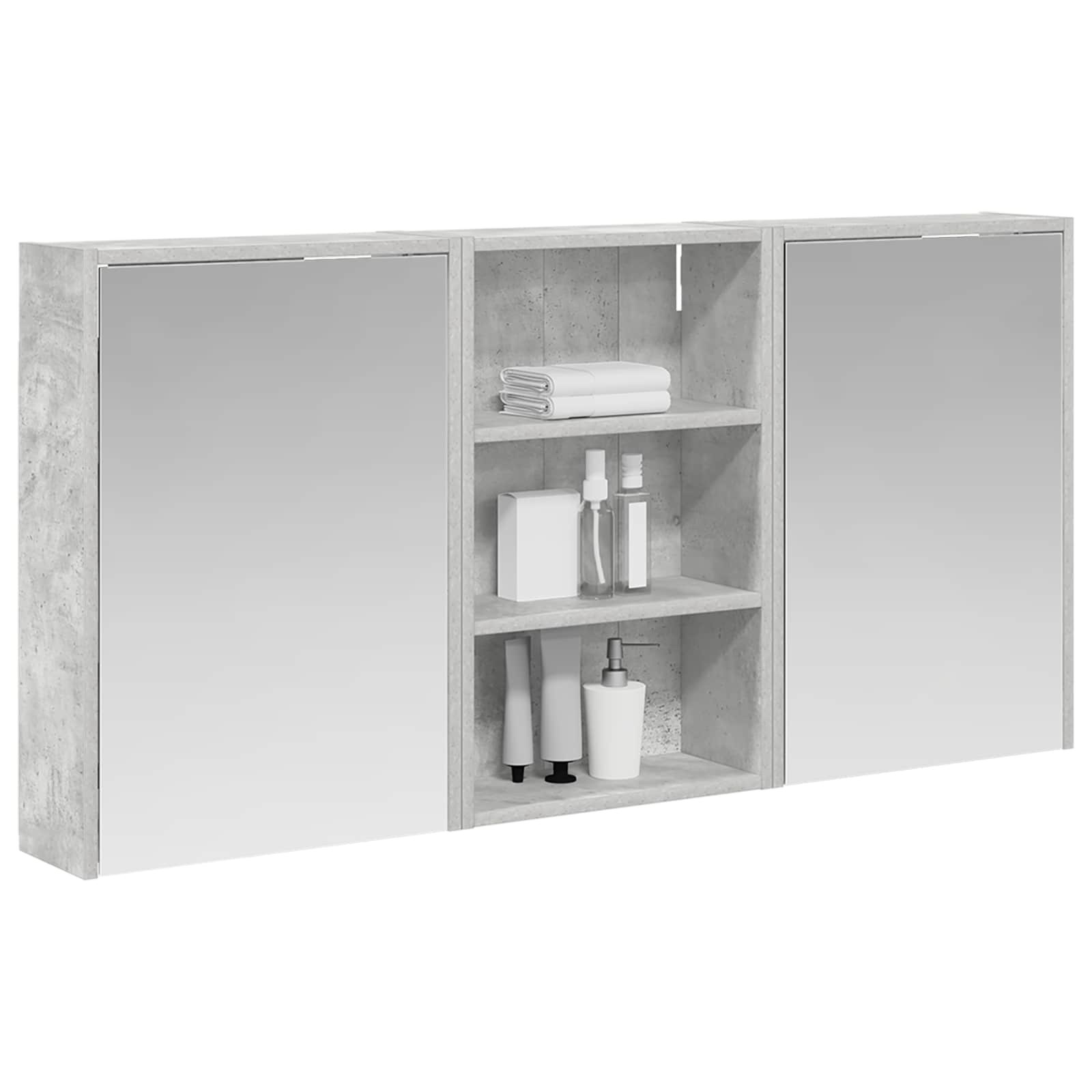 Σετ Ντουλαπιών Μπάνιου με ράφι 3 pcs 126 x 16 x 62.5 εκ. - Pakobazaar