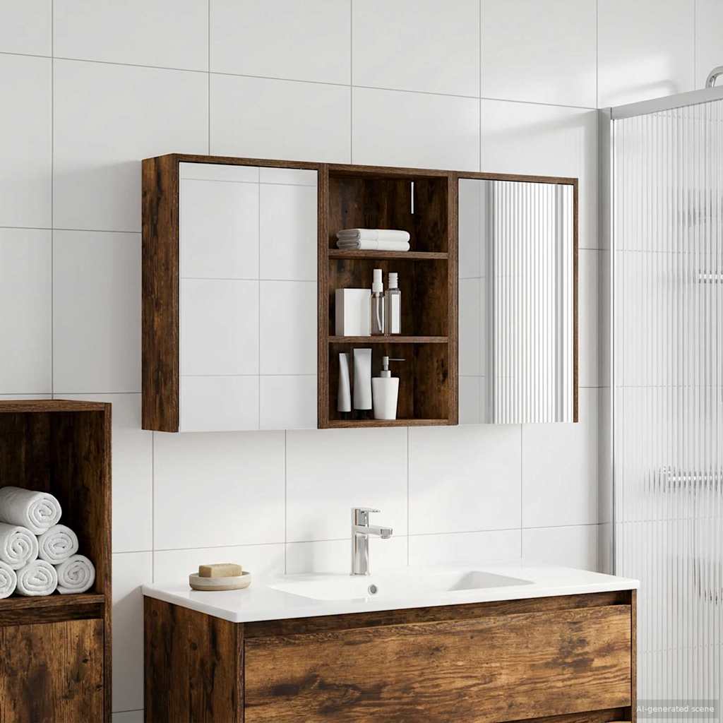 Σετ Ντουλαπιών Μπάνιου με ράφι 3 pcs 126 x 16 x 62.5 εκ. - Pakobazaar