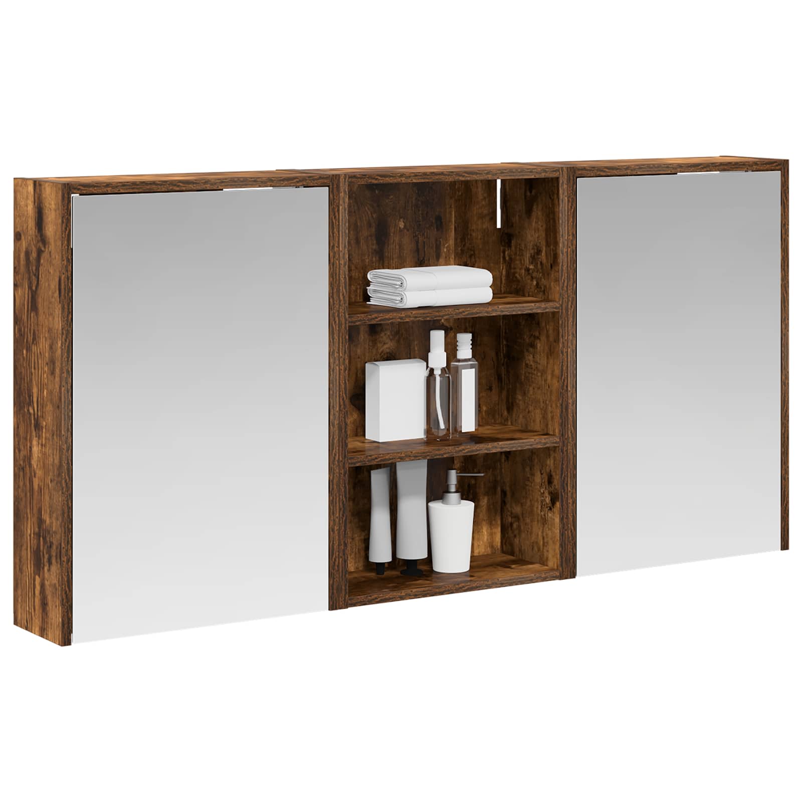 Σετ Ντουλαπιών Μπάνιου με ράφι 3 pcs 126 x 16 x 62.5 εκ. - Pakobazaar