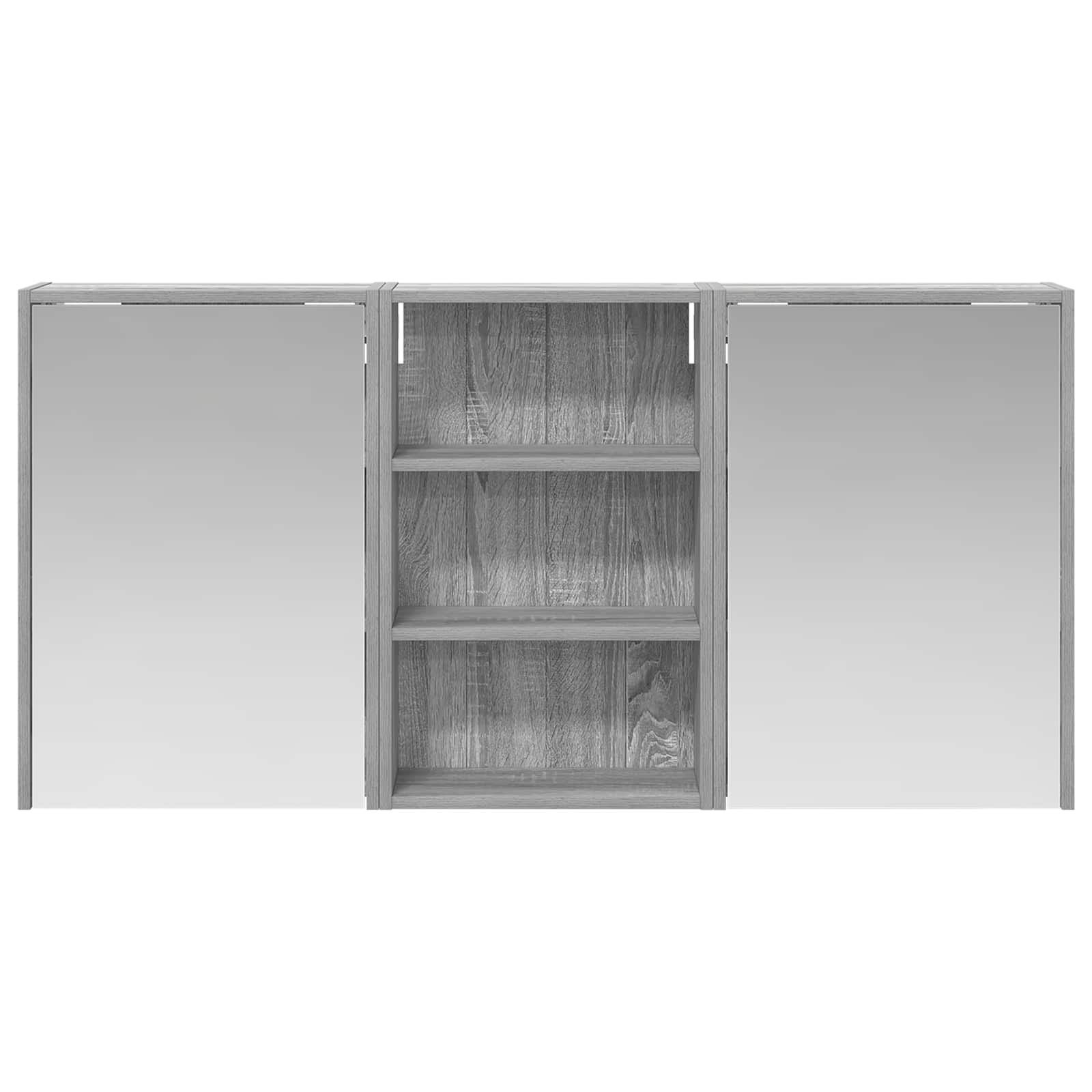 Σετ Ντουλαπιών Μπάνιου με ράφι 3 pcs 126 x 16 x 62.5 εκ. - Pakobazaar