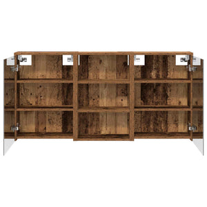 Σετ Ντουλαπιών Μπάνιου με ράφι 3 pcs 126 x 16 x 62.5 εκ. - Pakobazaar