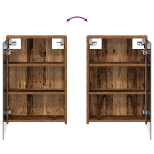 Σετ Ντουλαπιών Μπάνιου με ράφι 3 pcs 126 x 16 x 62.5 εκ. - Pakobazaar