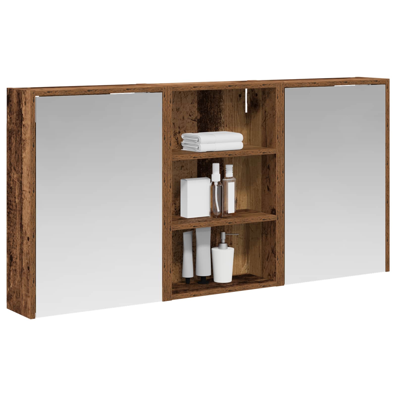 Σετ Ντουλαπιών Μπάνιου με ράφι 3 pcs 126 x 16 x 62.5 εκ. - Pakobazaar