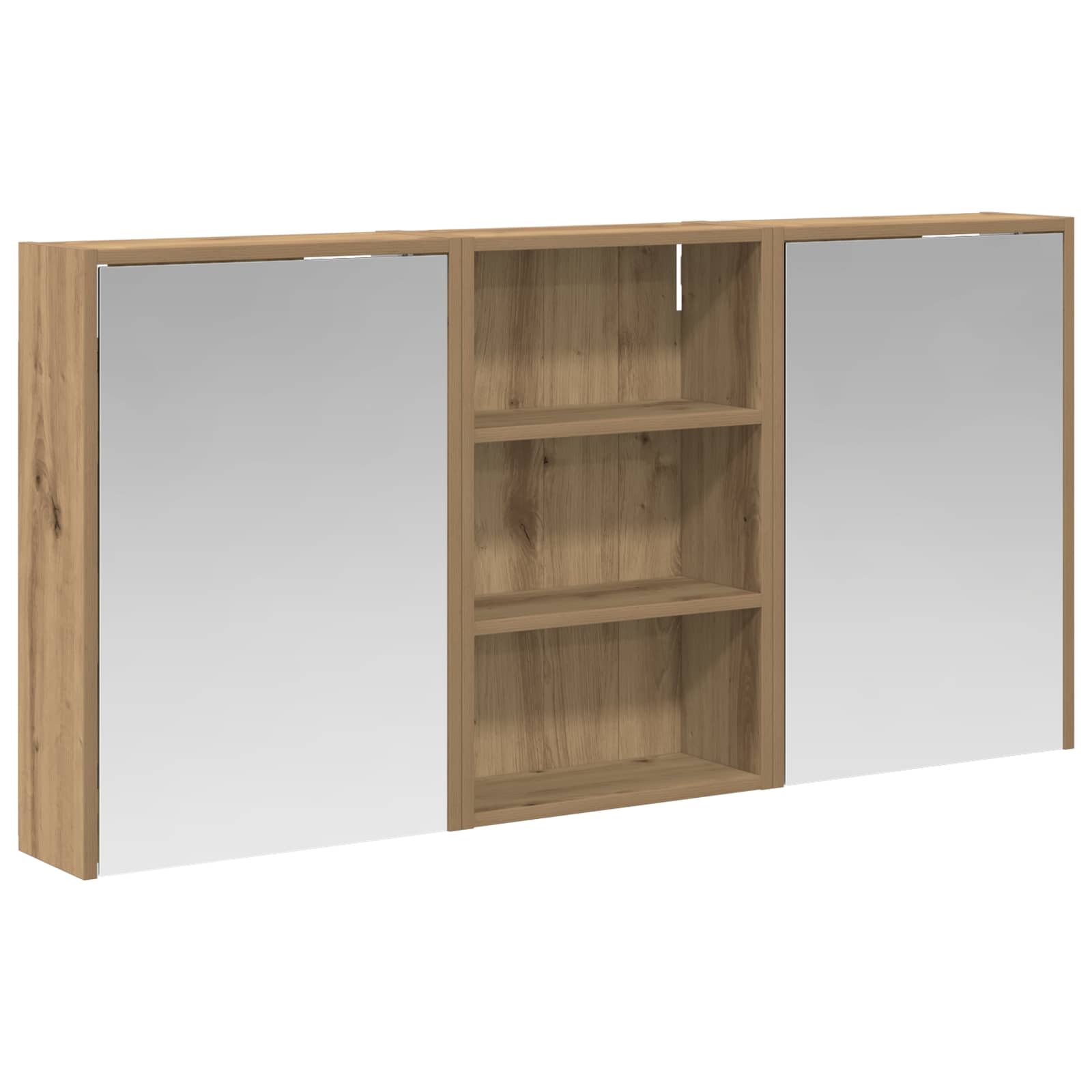 Σετ Ντουλαπιών Μπάνιου με ράφι 3 pcs 126 x 16 x 62.5 εκ. - Pakobazaar