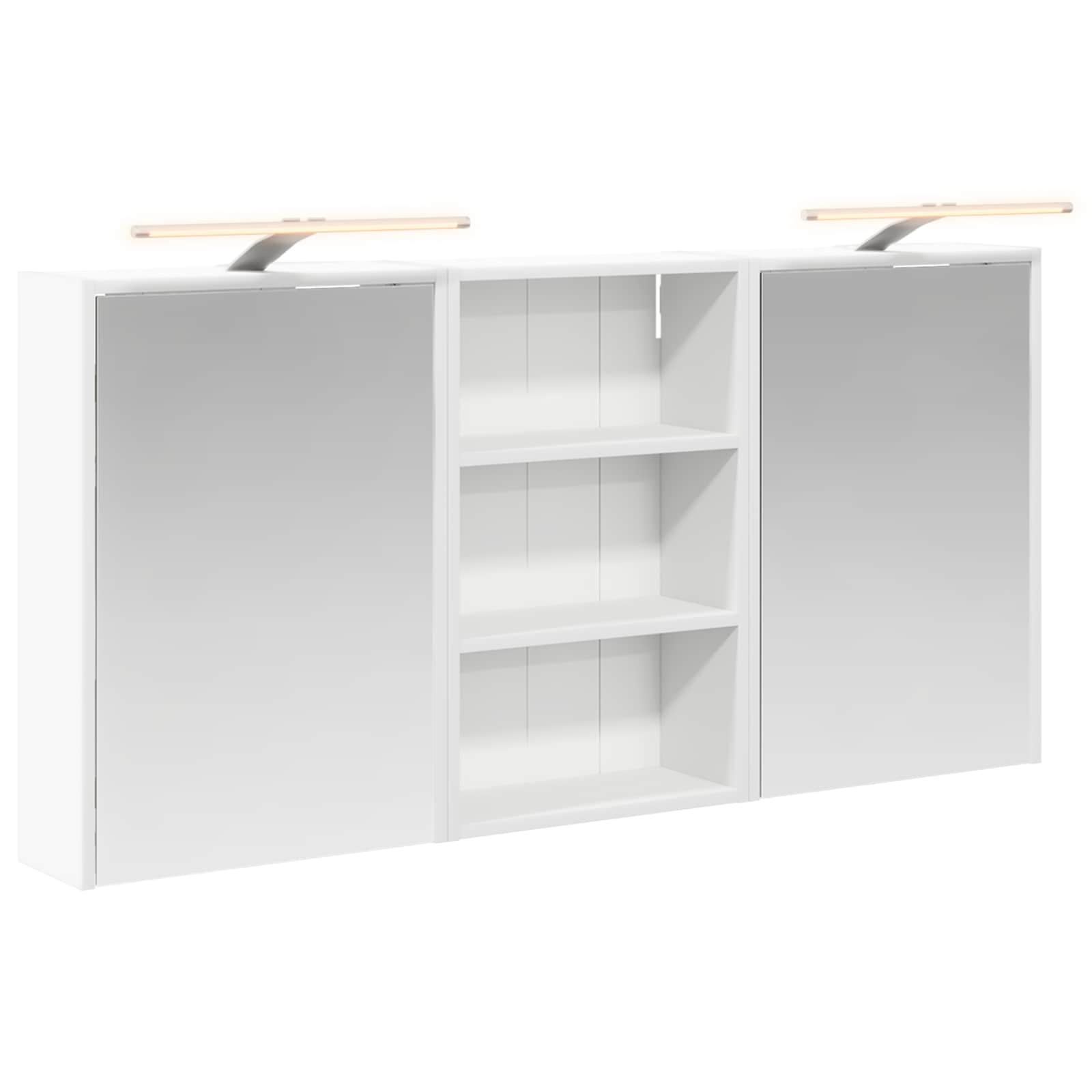Σετ Ντουλαπιών Μπάνιου με ράφι 3 pcs 126 x 16 x 62.5 εκ. - Pakobazaar