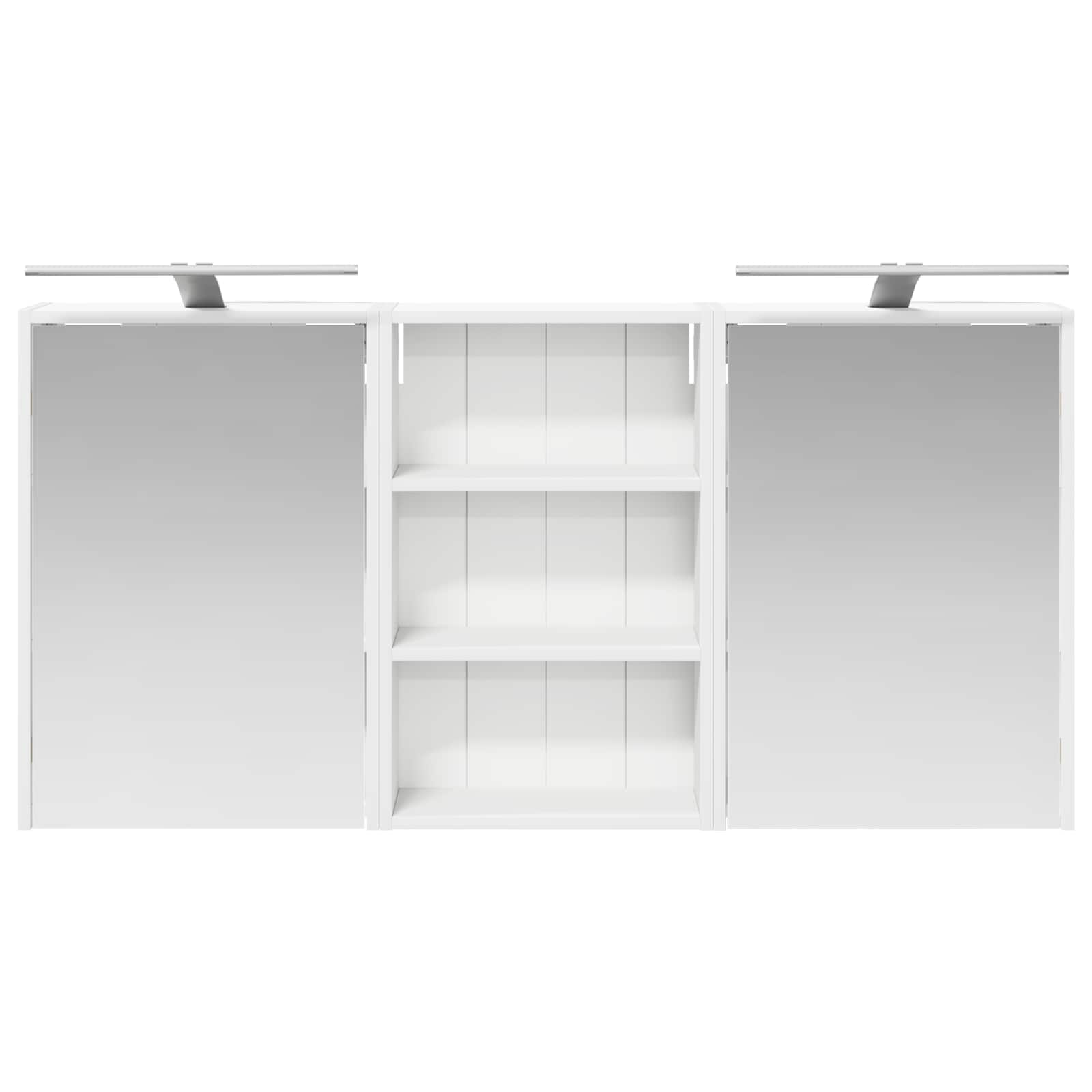 Σετ Ντουλαπιών Μπάνιου με ράφι 3 pcs 126 x 16 x 62.5 εκ. - Pakobazaar