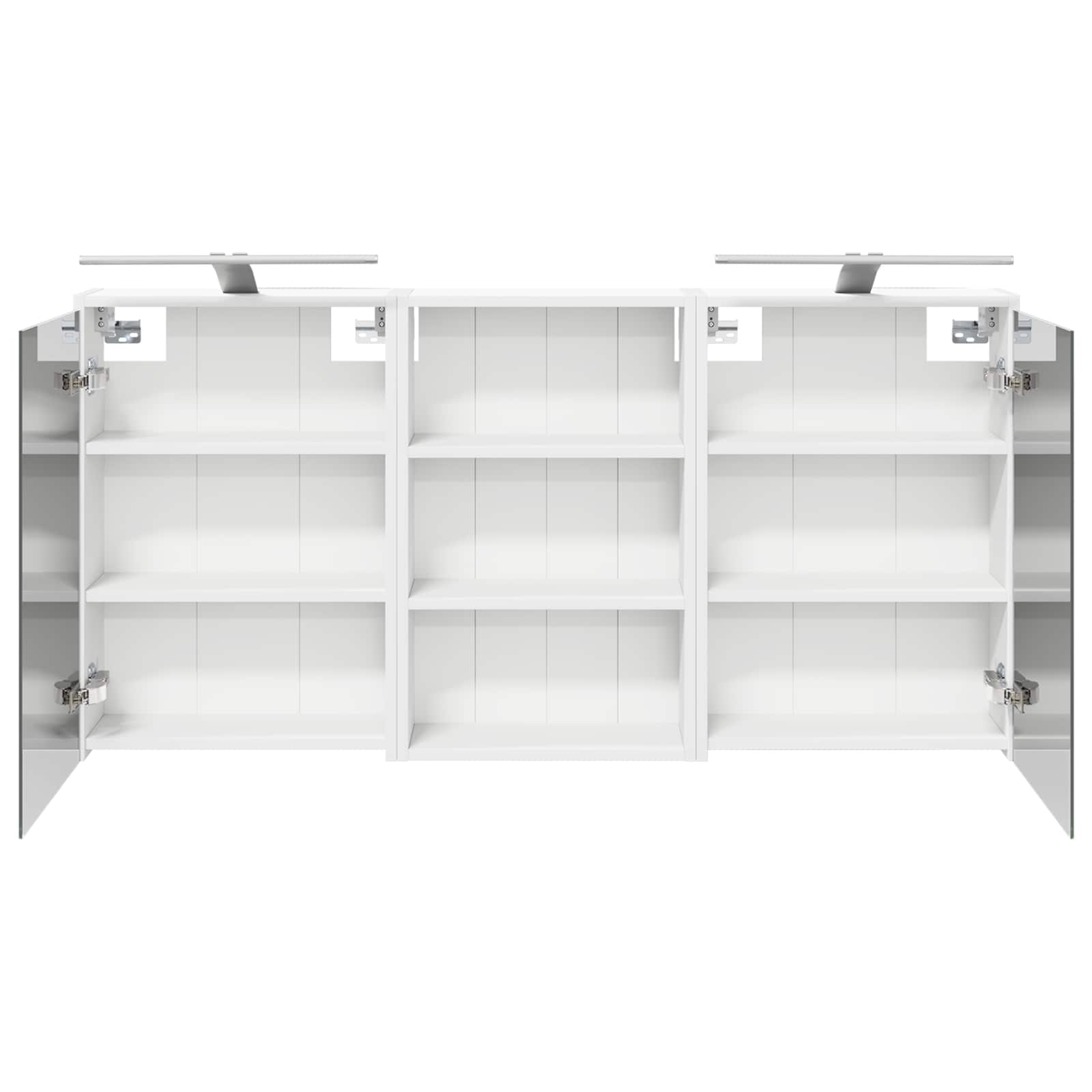 Σετ Ντουλαπιών Μπάνιου με ράφι 3 pcs 126 x 16 x 62.5 εκ. - Pakobazaar