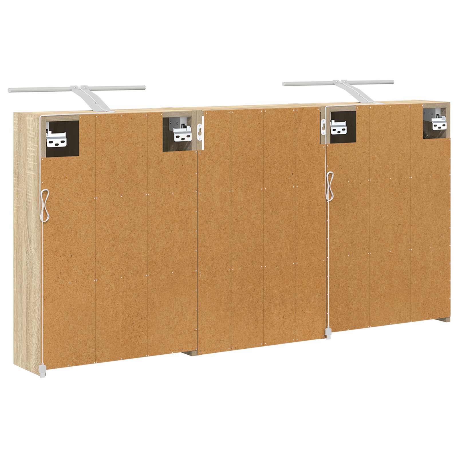 Σετ Ντουλαπιών Μπάνιου με ράφι 3 pcs 126 x 16 x 62.5 εκ. - Pakobazaar