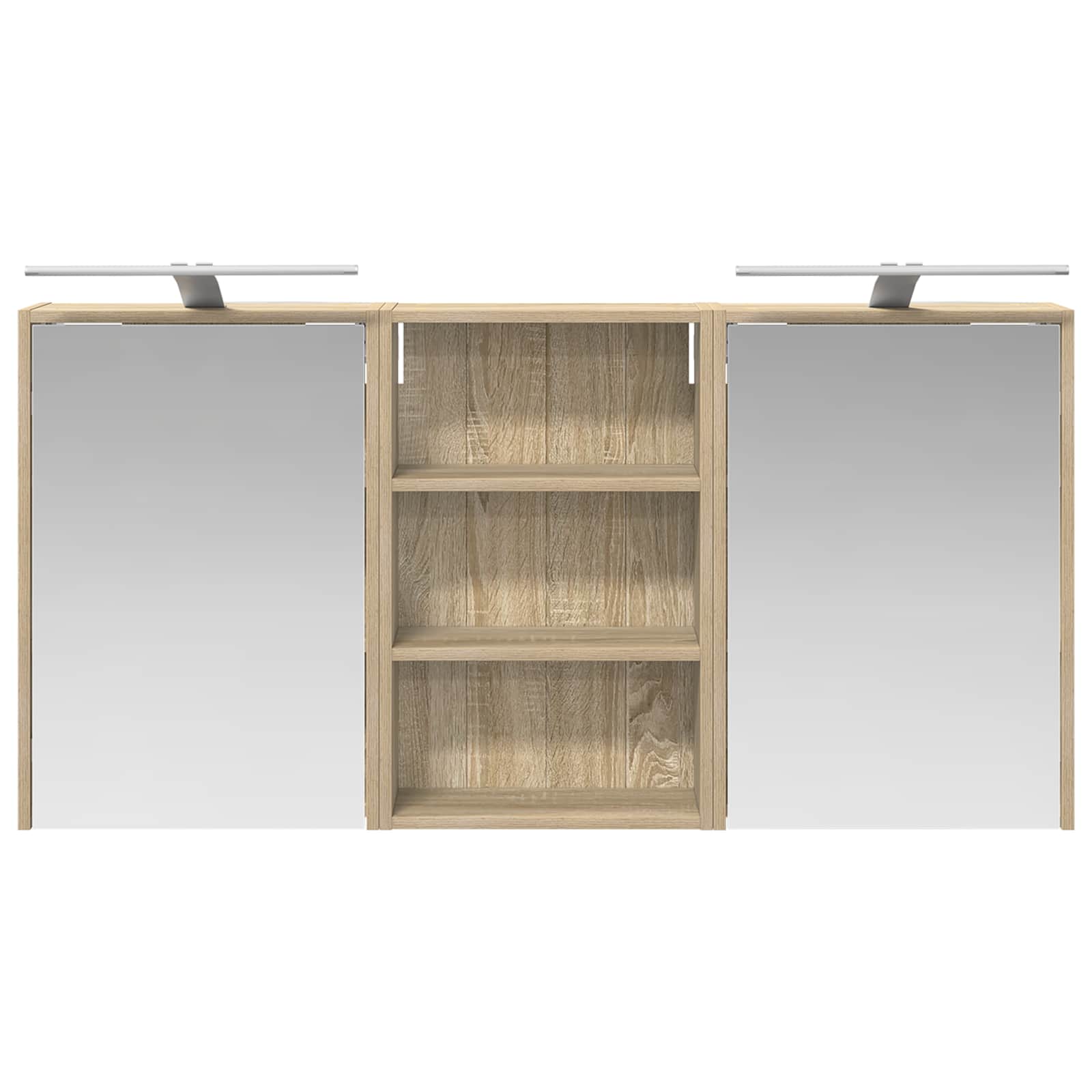 Σετ Ντουλαπιών Μπάνιου με ράφι 3 pcs 126 x 16 x 62.5 εκ. - Pakobazaar