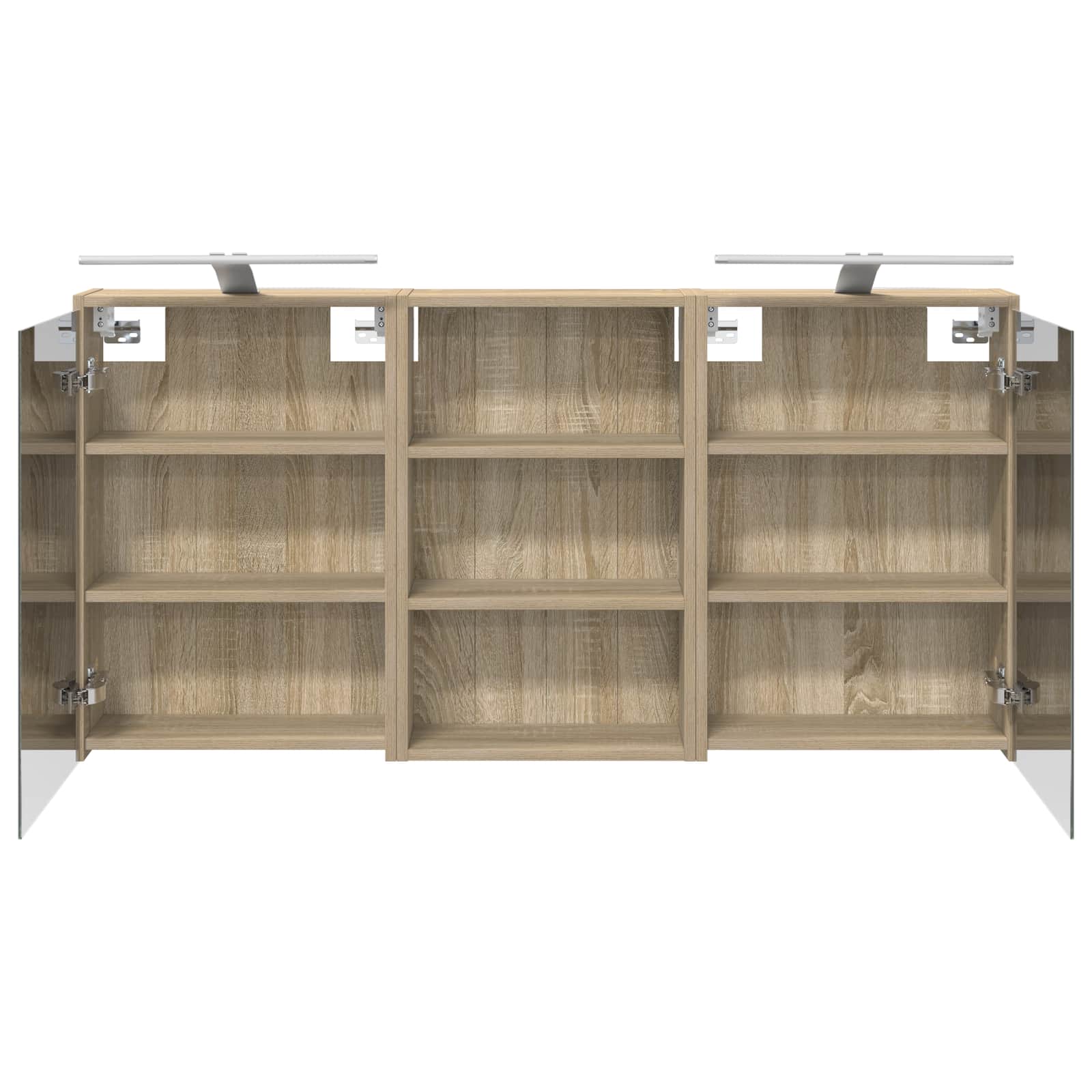 Σετ Ντουλαπιών Μπάνιου με ράφι 3 pcs 126 x 16 x 62.5 εκ. - Pakobazaar