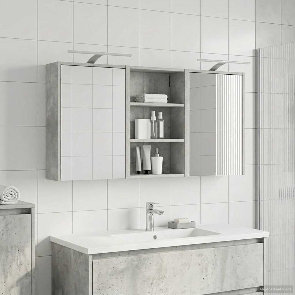 Σετ Ντουλαπιών Μπάνιου με ράφι 3 pcs 126 x 16 x 62.5 εκ. - Pakobazaar