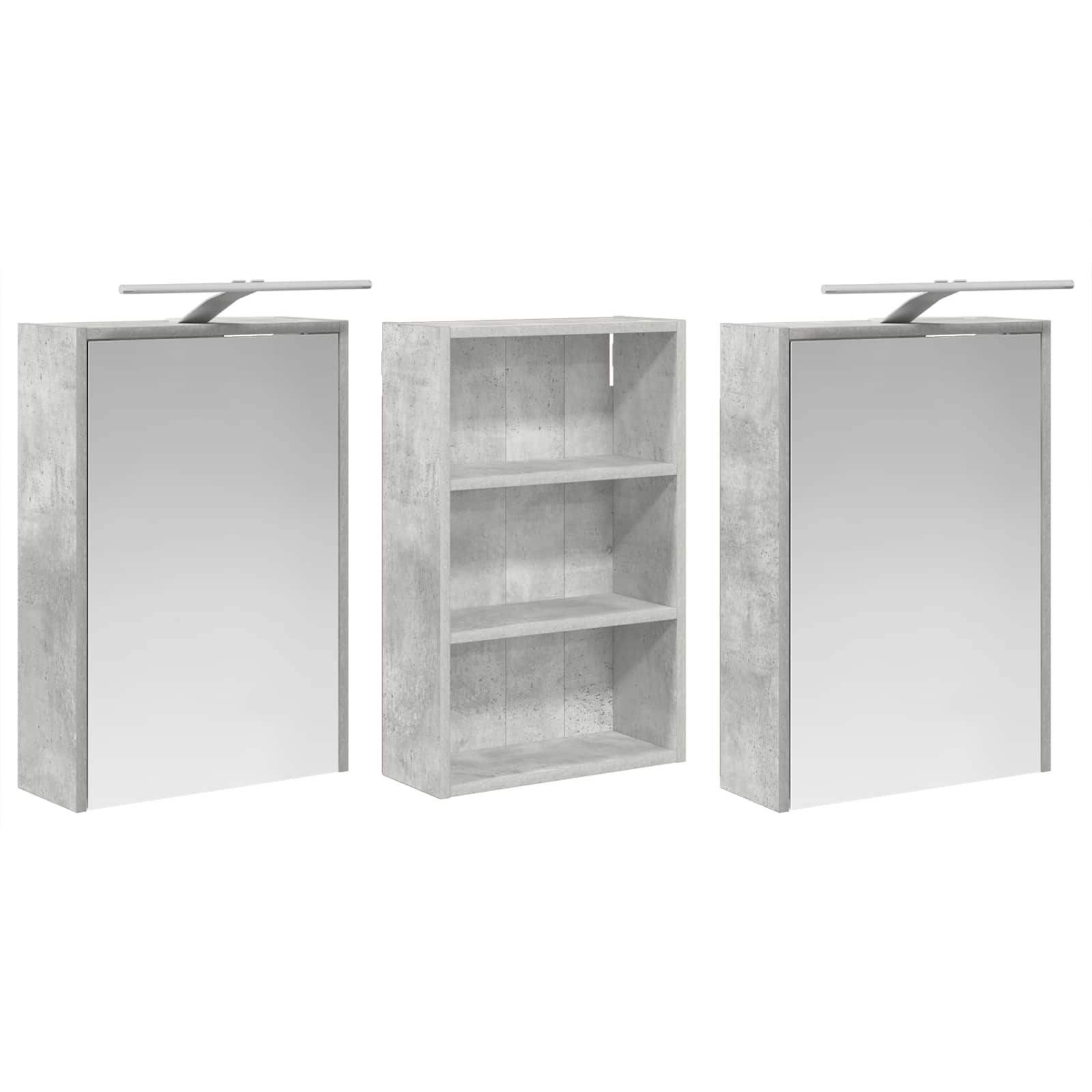 Σετ Ντουλαπιών Μπάνιου με ράφι 3 pcs 126 x 16 x 62.5 εκ. - Pakobazaar