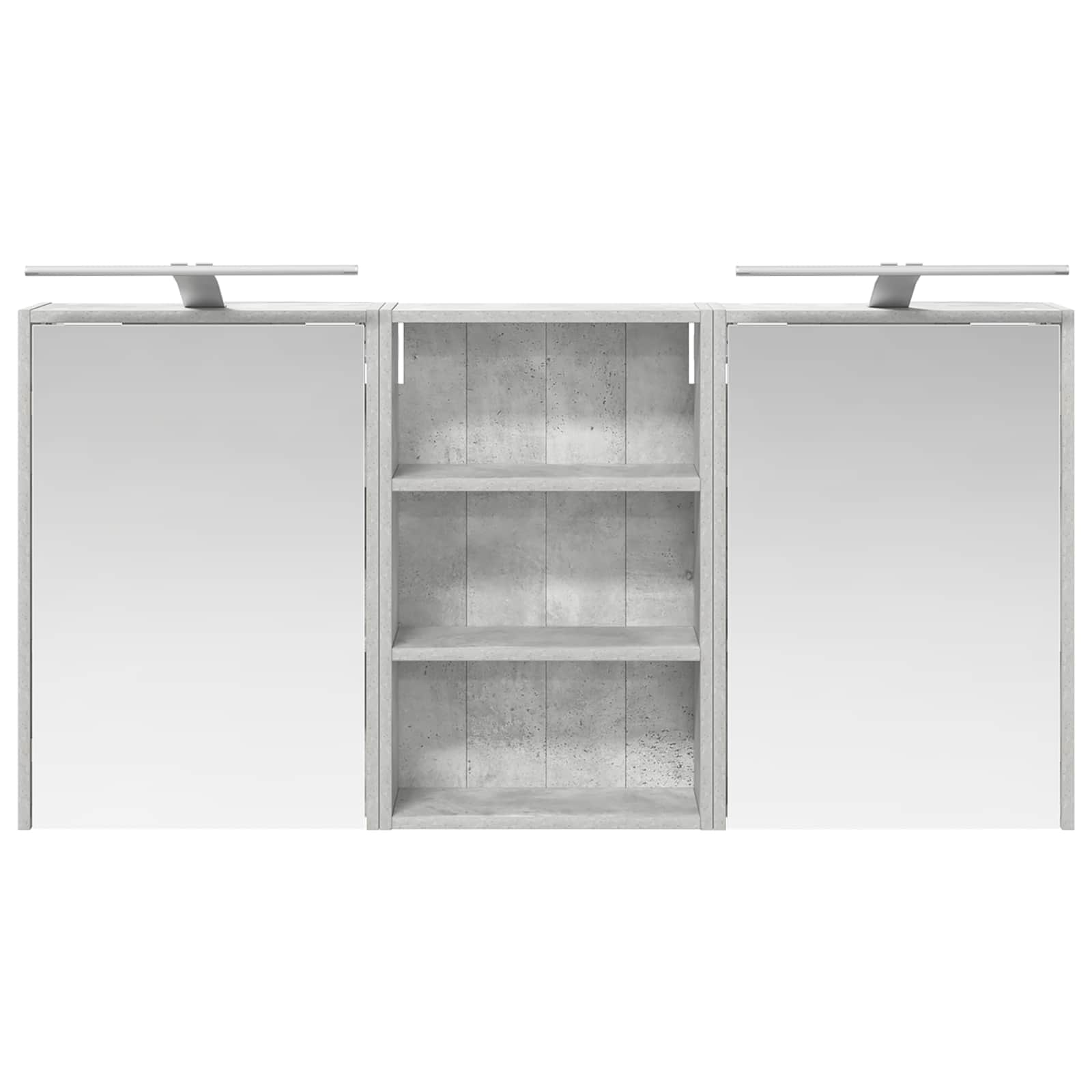 Σετ Ντουλαπιών Μπάνιου με ράφι 3 pcs 126 x 16 x 62.5 εκ. - Pakobazaar