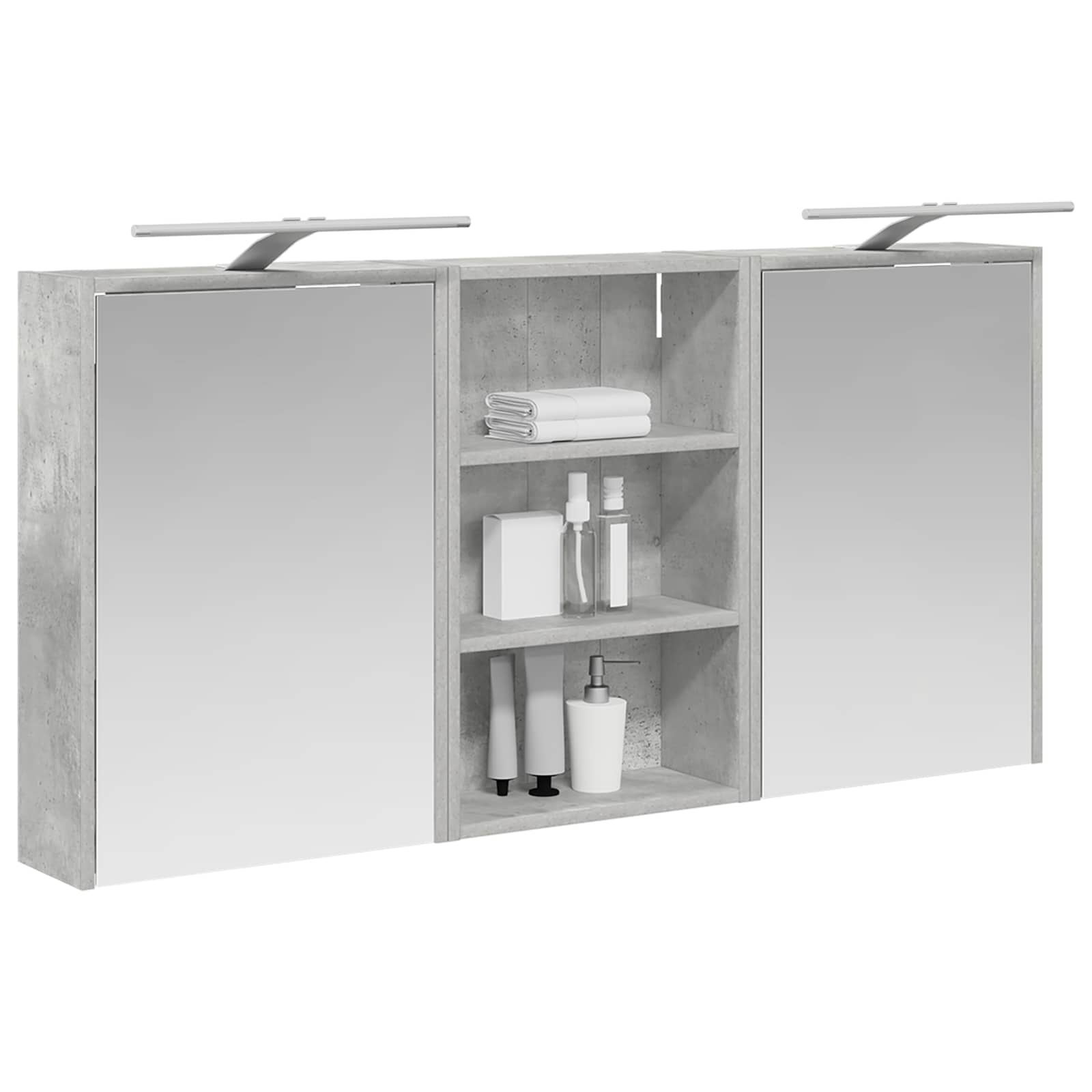 Σετ Ντουλαπιών Μπάνιου με ράφι 3 pcs 126 x 16 x 62.5 εκ. - Pakobazaar