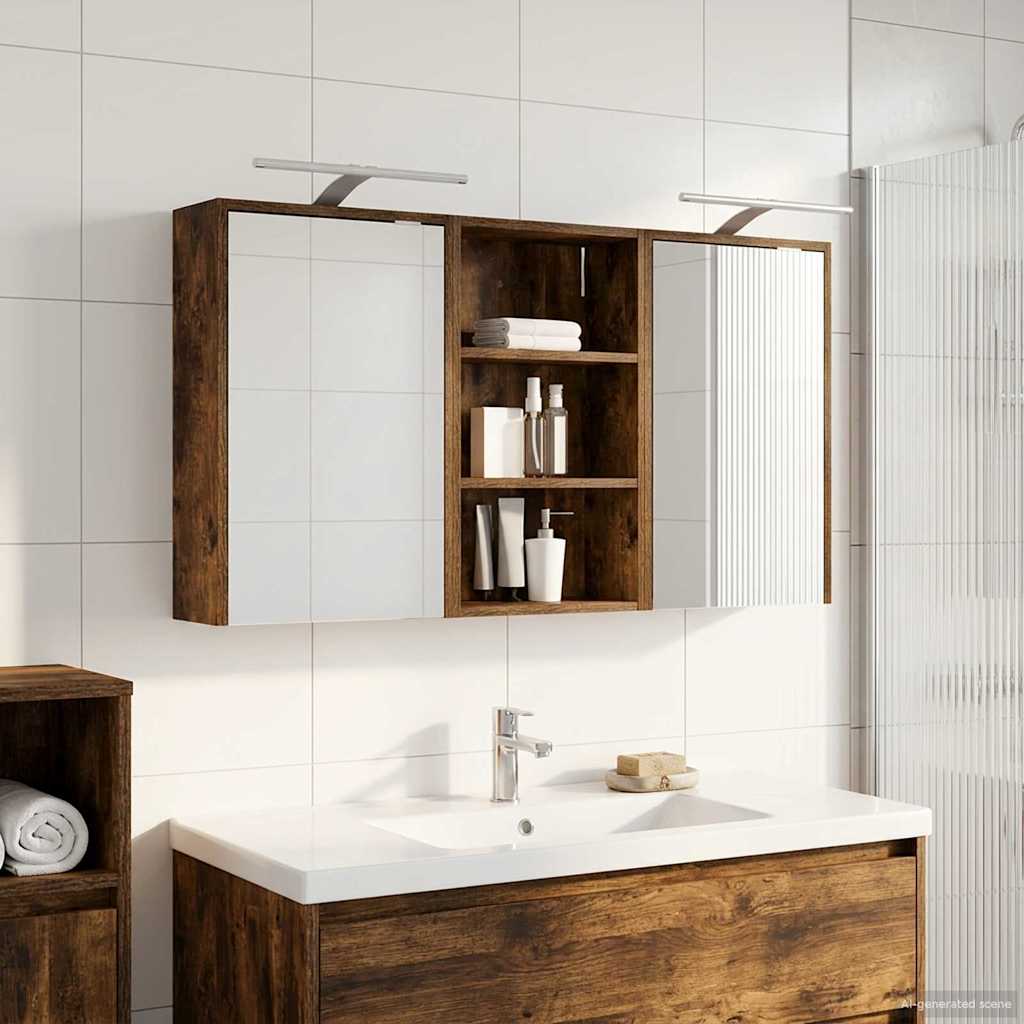Σετ Ντουλαπιών Μπάνιου με ράφι 3 pcs 126 x 16 x 62.5 εκ. - Pakobazaar