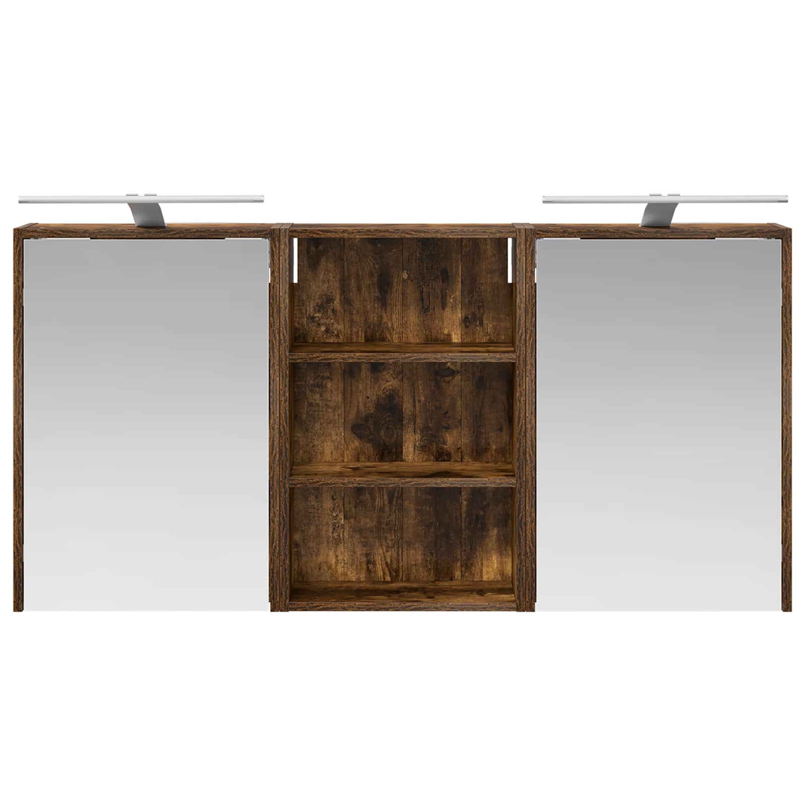 Σετ Ντουλαπιών Μπάνιου με ράφι 3 pcs 126 x 16 x 62.5 εκ. - Pakobazaar