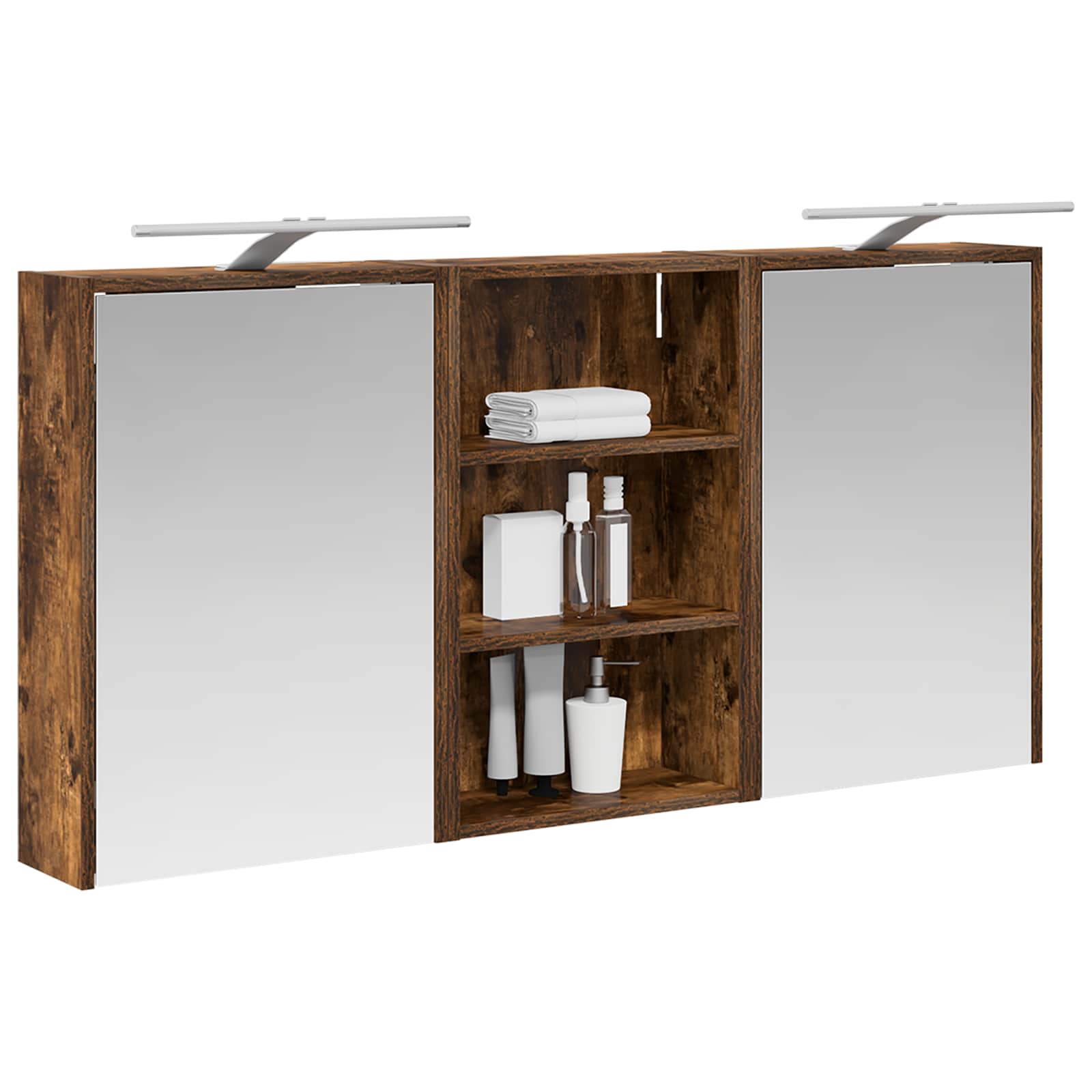 Σετ Ντουλαπιών Μπάνιου με ράφι 3 pcs 126 x 16 x 62.5 εκ. - Pakobazaar