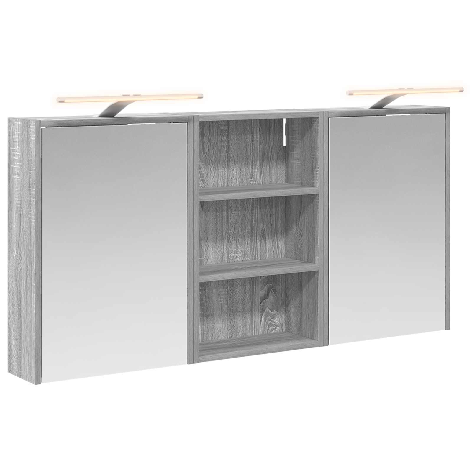 Σετ Ντουλαπιών Μπάνιου με ράφι 3 pcs 126 x 16 x 62.5 εκ. - Pakobazaar