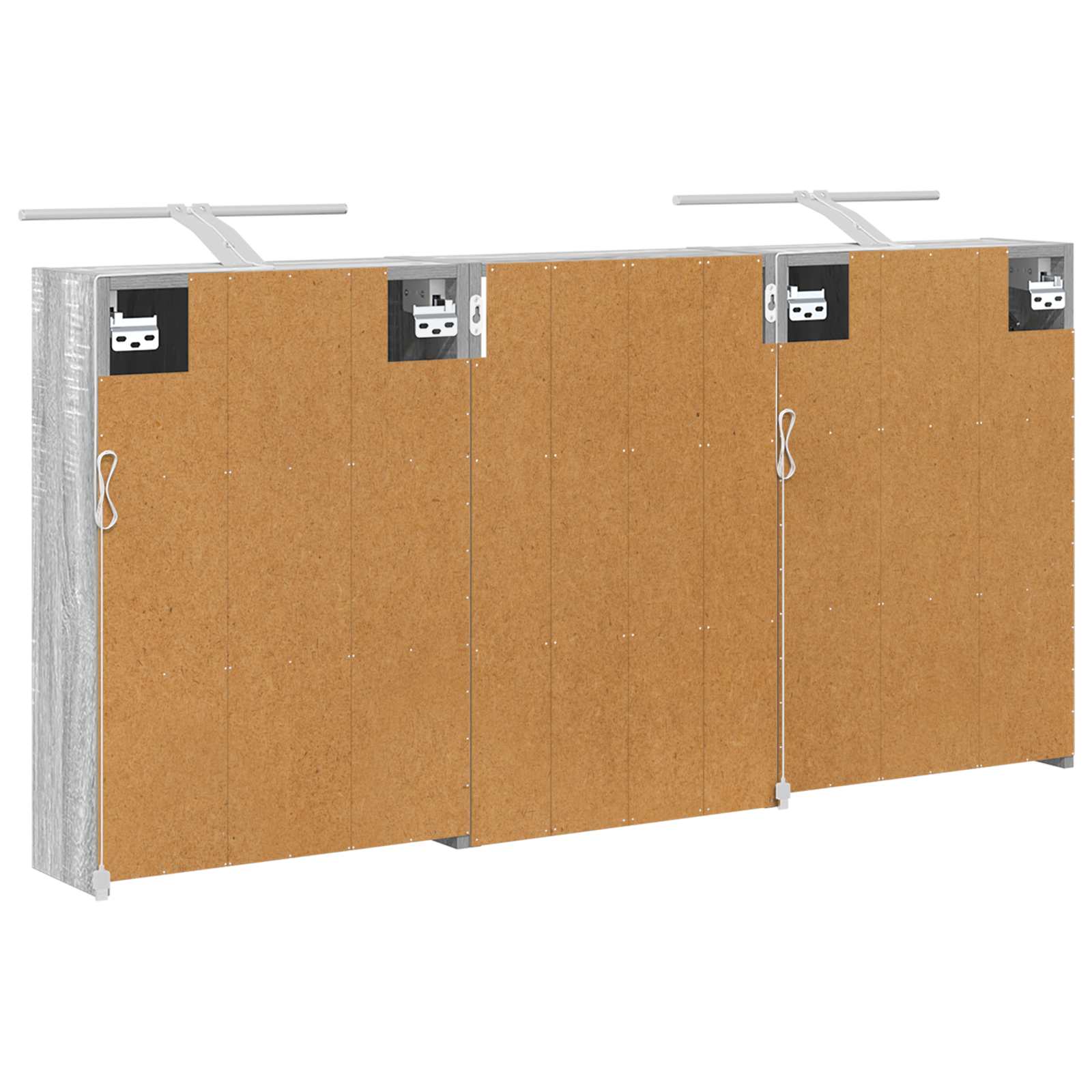 Σετ Ντουλαπιών Μπάνιου με ράφι 3 pcs 126 x 16 x 62.5 εκ. - Pakobazaar