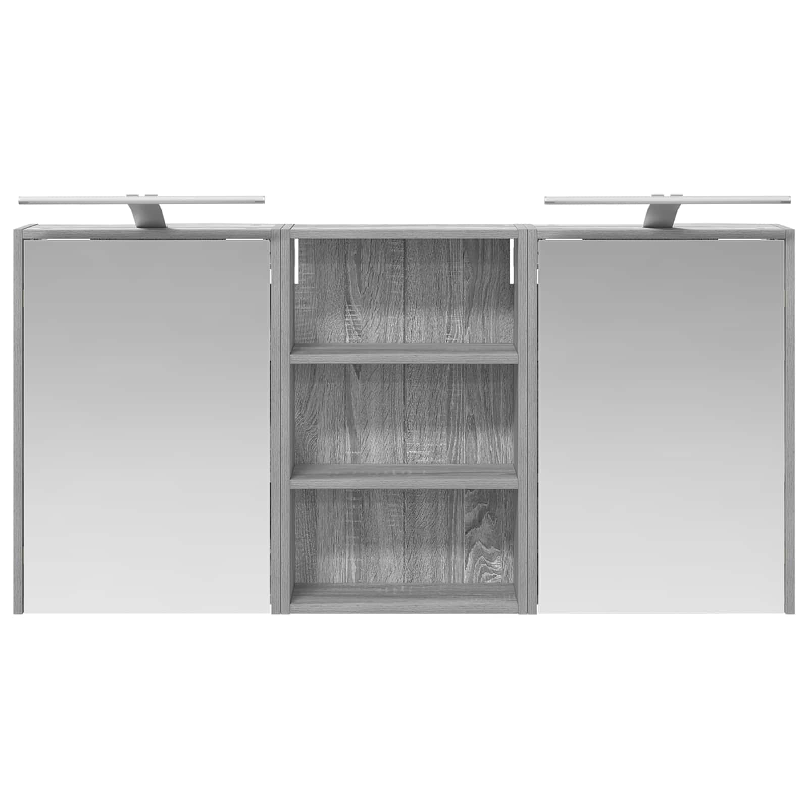 Σετ Ντουλαπιών Μπάνιου με ράφι 3 pcs 126 x 16 x 62.5 εκ. - Pakobazaar