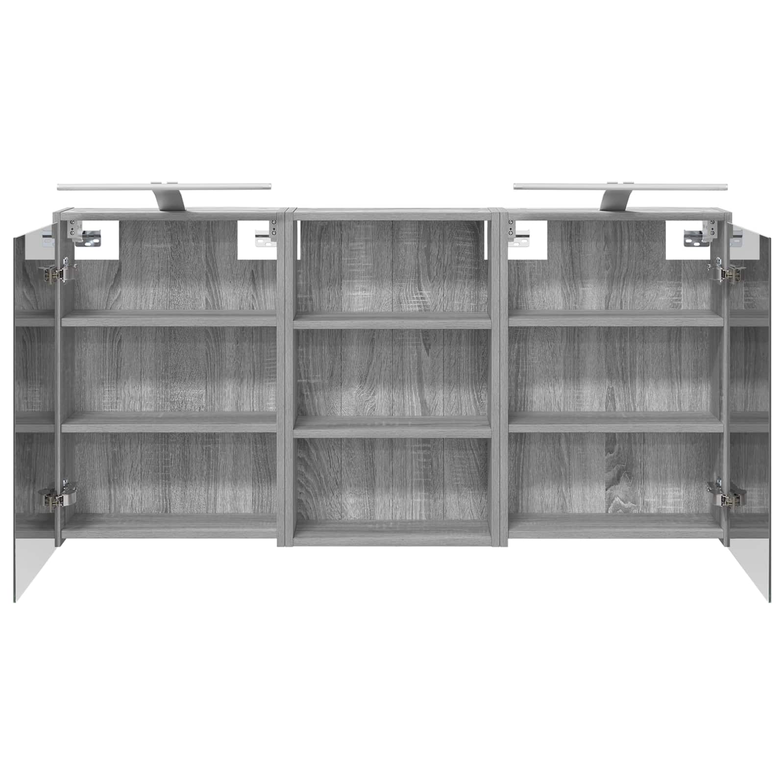 Σετ Ντουλαπιών Μπάνιου με ράφι 3 pcs 126 x 16 x 62.5 εκ. - Pakobazaar