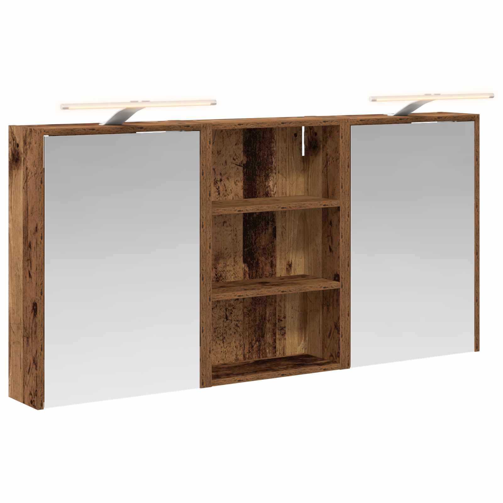 Σετ Ντουλαπιών Μπάνιου με ράφι 3 pcs 126 x 16 x 62.5 εκ. - Pakobazaar