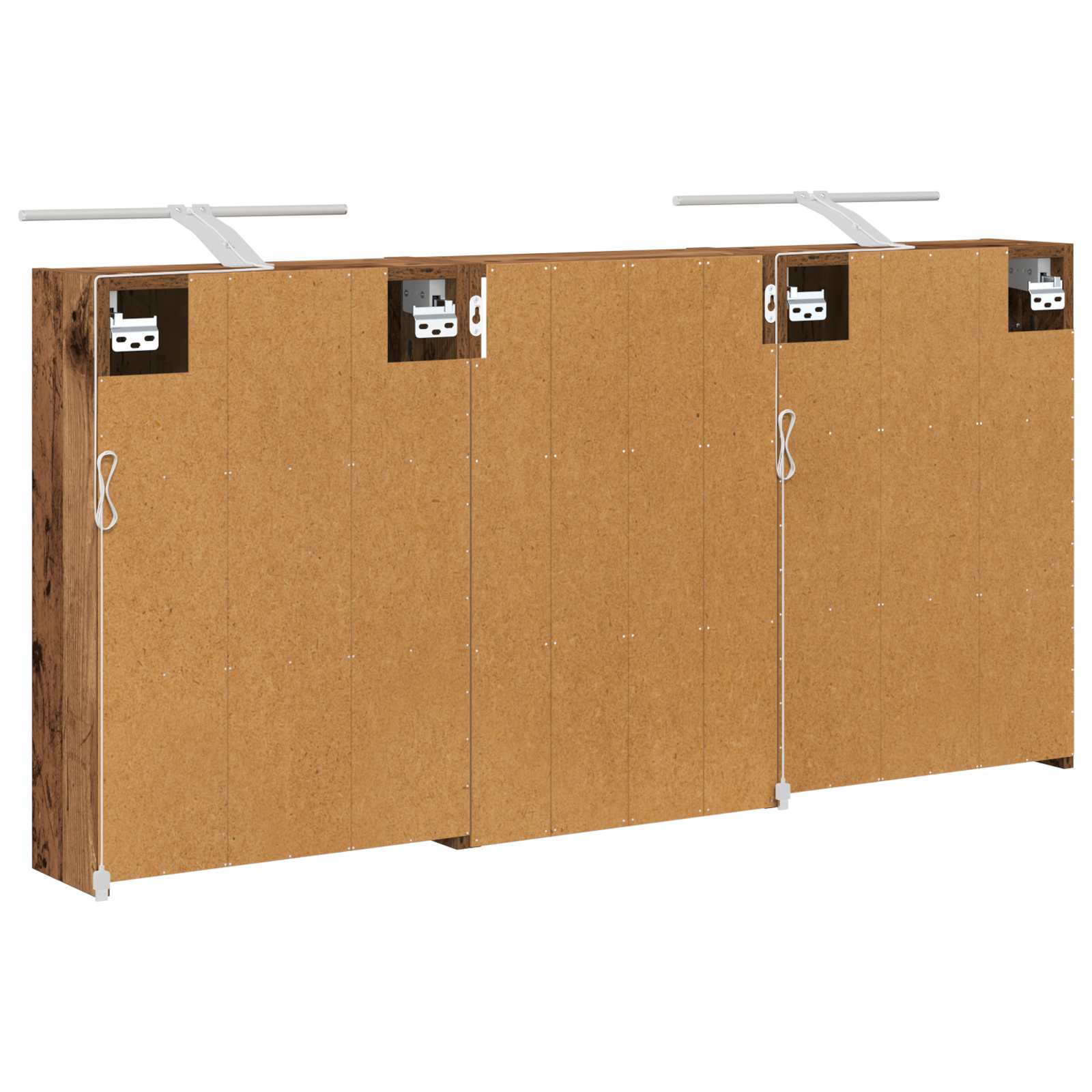 Σετ Ντουλαπιών Μπάνιου με ράφι 3 pcs 126 x 16 x 62.5 εκ. - Pakobazaar