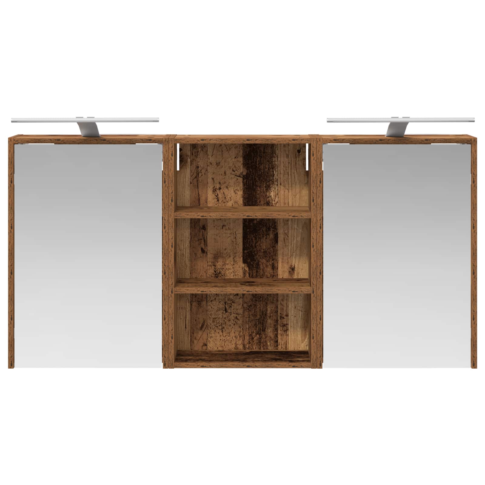 Σετ Ντουλαπιών Μπάνιου με ράφι 3 pcs 126 x 16 x 62.5 εκ. - Pakobazaar