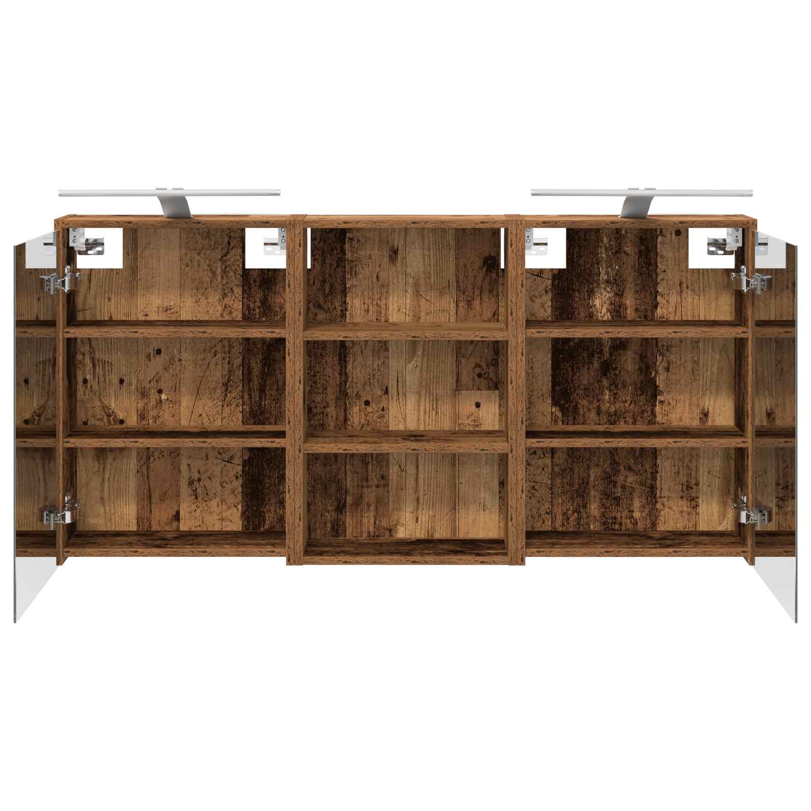 Σετ Ντουλαπιών Μπάνιου με ράφι 3 pcs 126 x 16 x 62.5 εκ. - Pakobazaar