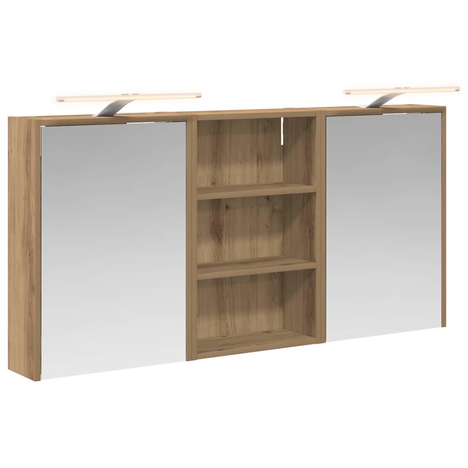 Σετ Ντουλαπιών Μπάνιου με ράφι 3 pcs 126 x 16 x 62.5 εκ. - Pakobazaar