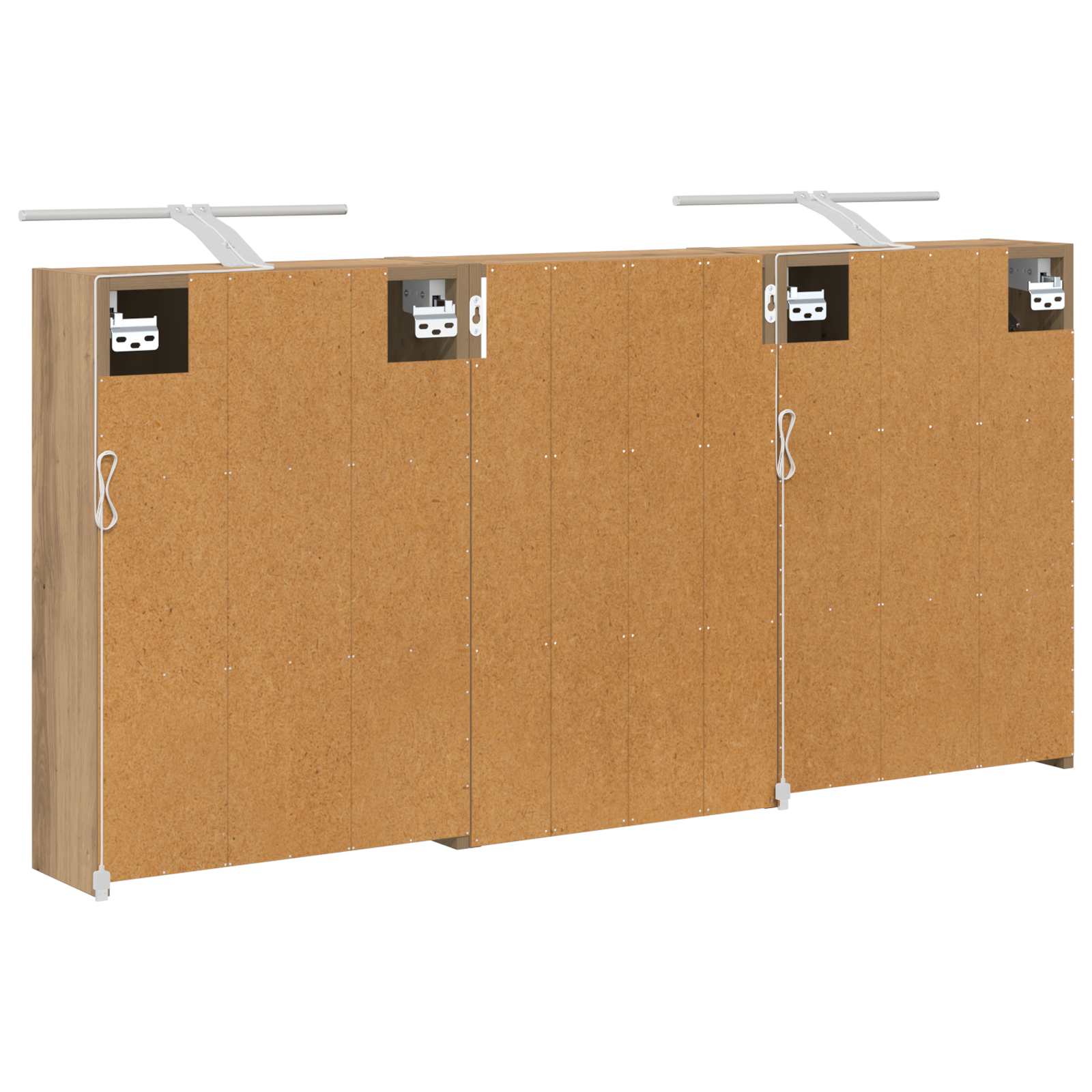 Σετ Ντουλαπιών Μπάνιου με ράφι 3 pcs 126 x 16 x 62.5 εκ. - Pakobazaar
