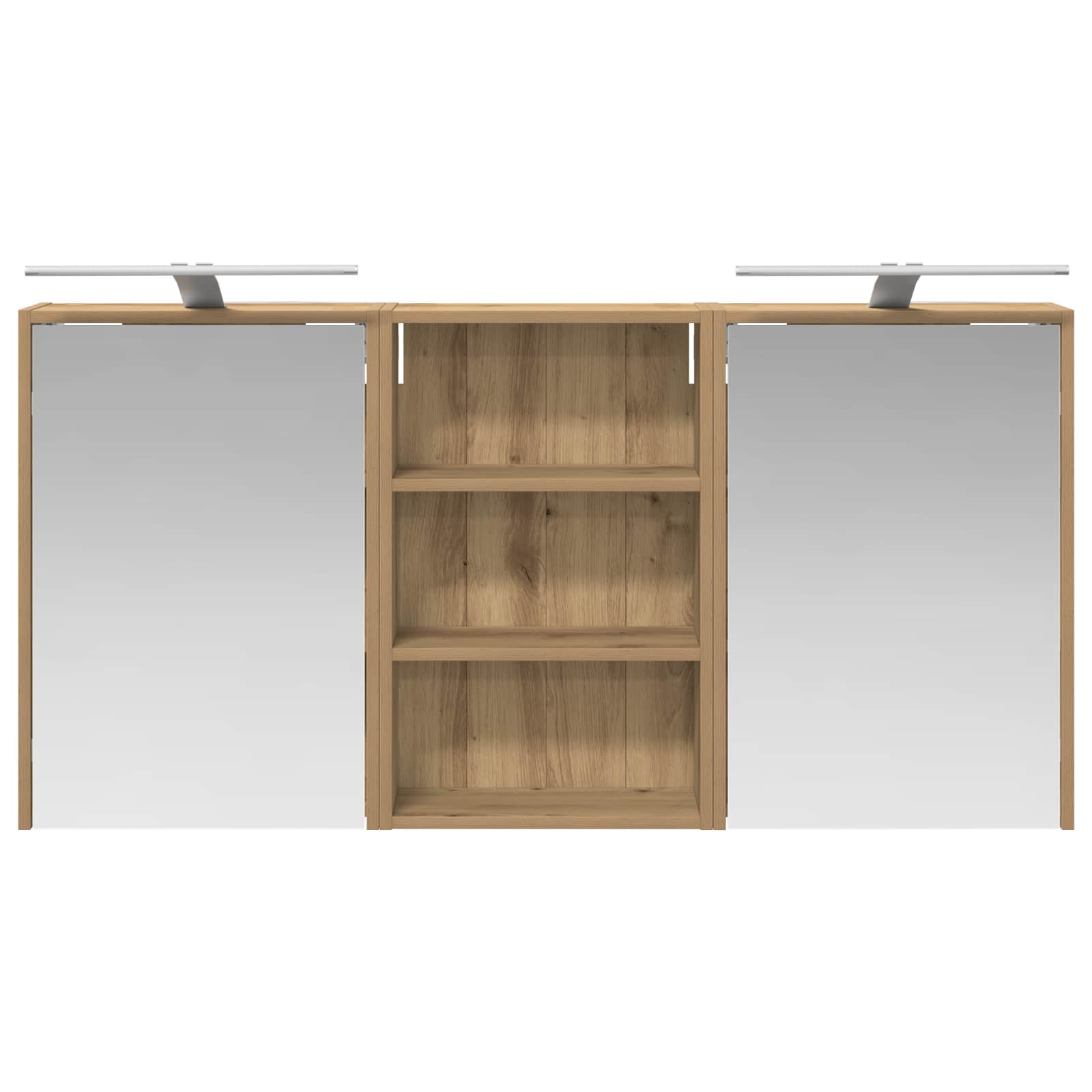 Σετ Ντουλαπιών Μπάνιου με ράφι 3 pcs 126 x 16 x 62.5 εκ. - Pakobazaar