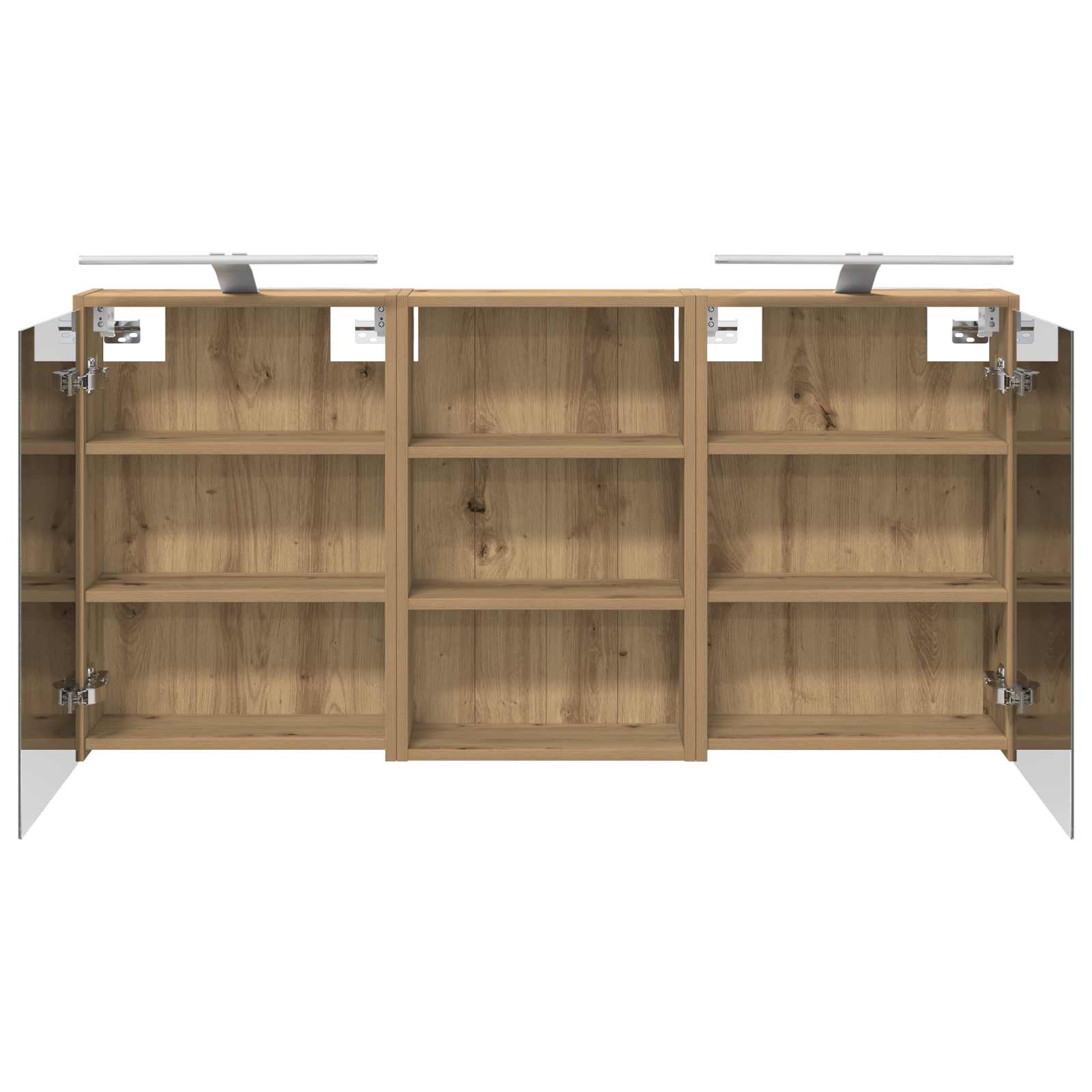 Σετ Ντουλαπιών Μπάνιου με ράφι 3 pcs 126 x 16 x 62.5 εκ. - Pakobazaar